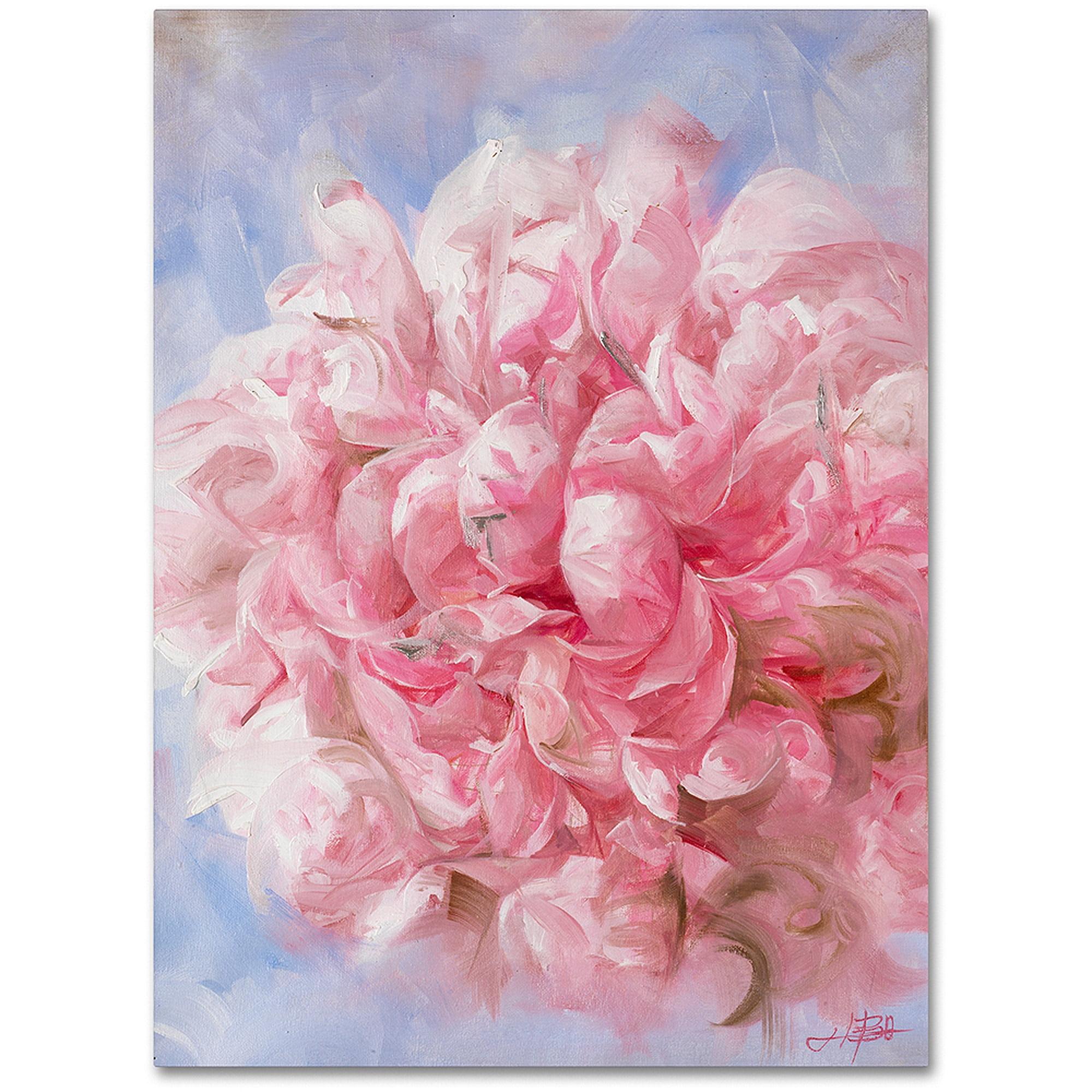 Pink Peonie I Canvas Art by Li Bo, 18" x 24"