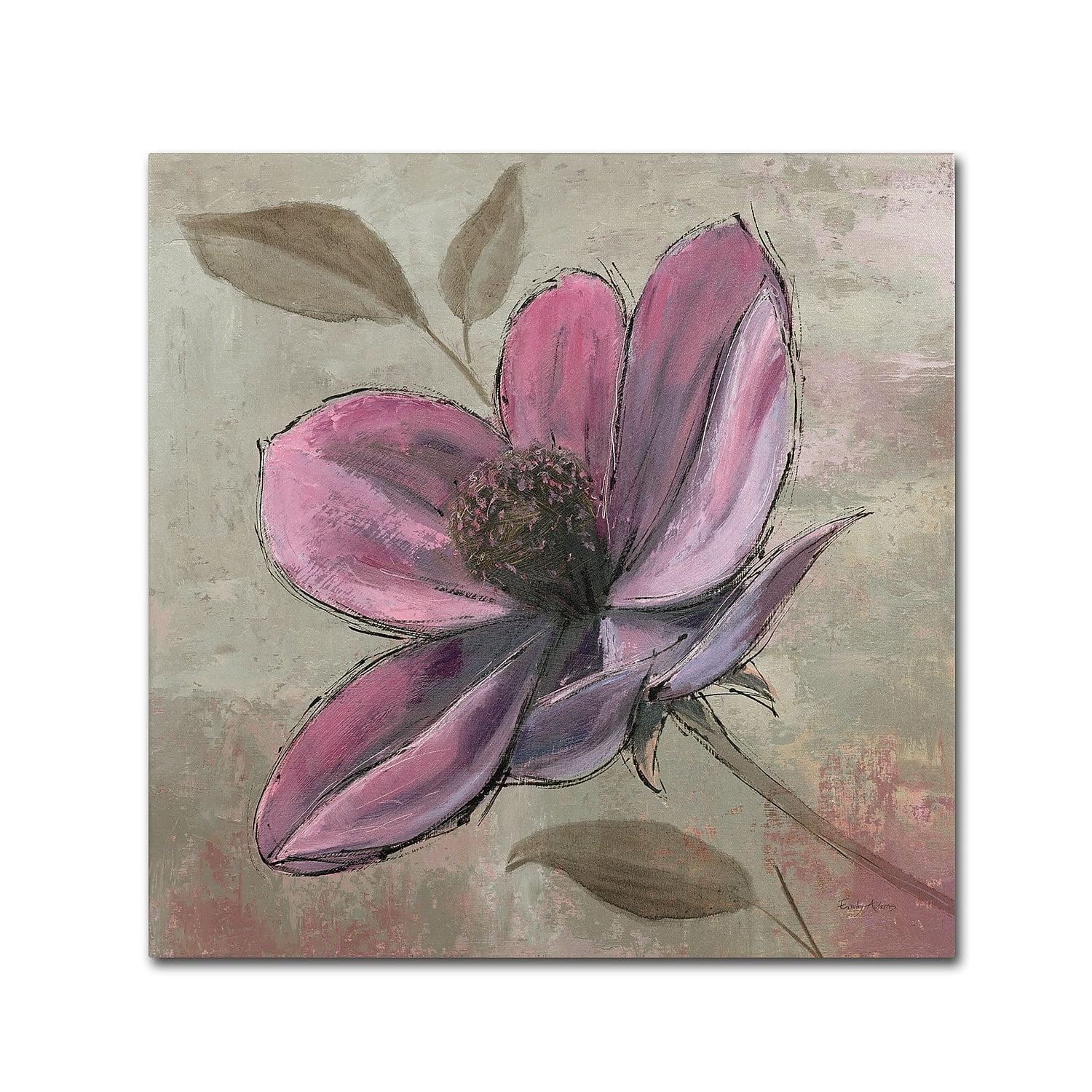 Trademark Fine Art " Plum Floral III " by Emily Adams Painting Print