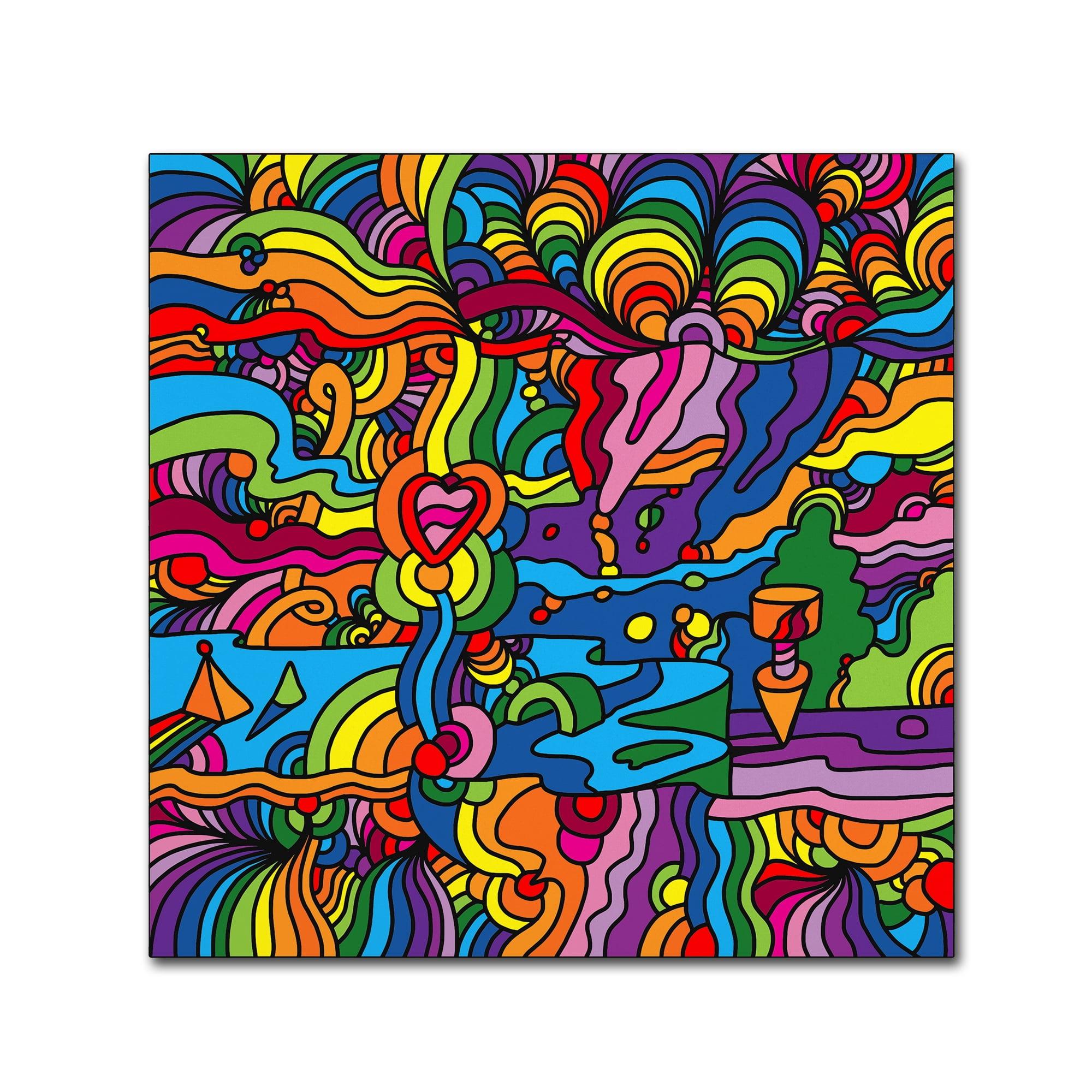 Vibrant Abstract Multicolor Canvas Art by Howie Green