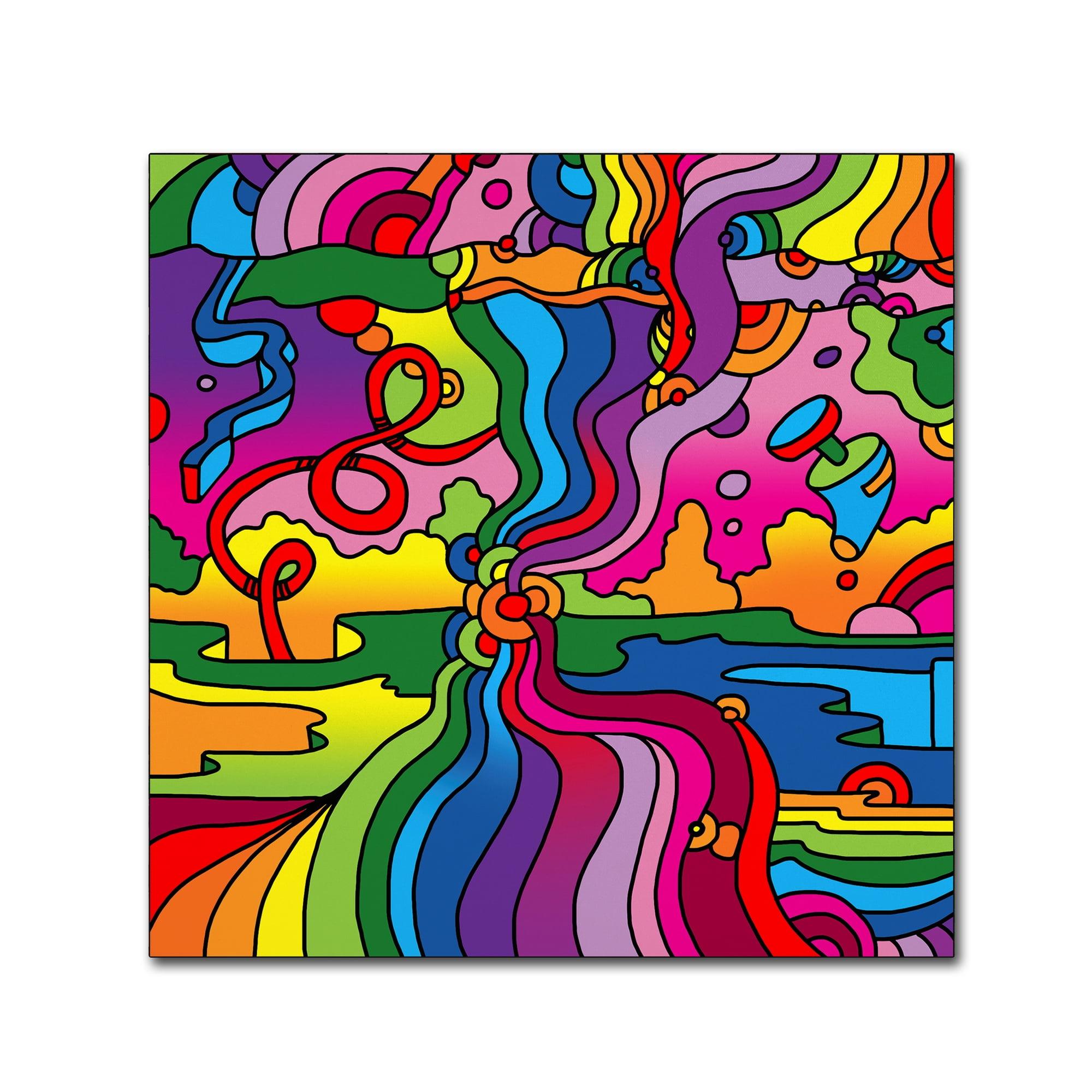 Vibrant Abstract Multicolor Canvas Art by Howie Green