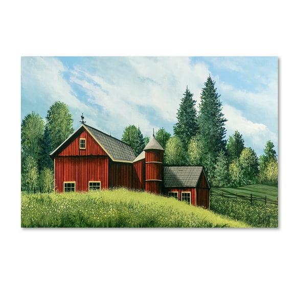 Trademark Fine Art Debbi Wetzel " Red Barn Summer " by Debbi Wetzel