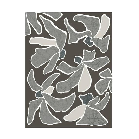 Trademark Fine Art Modern & Contemporary " Gray Flower Blooms I "