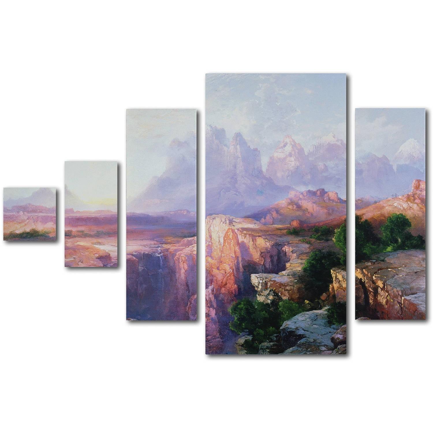 Rock Tower of the Rio Virgin 5-Piece Canvas Landscape Art