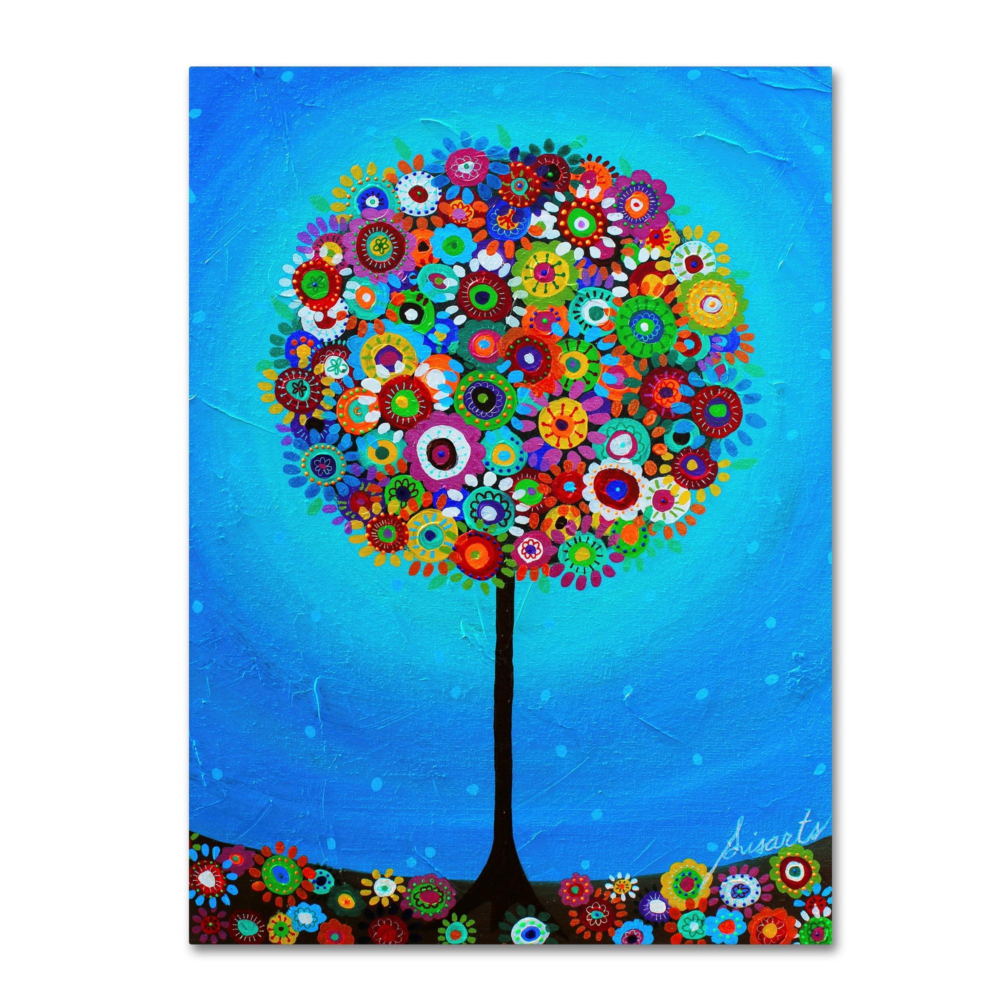 Rossmoor's Tree of Life Multicolor Canvas Wall Art with Floater Frame