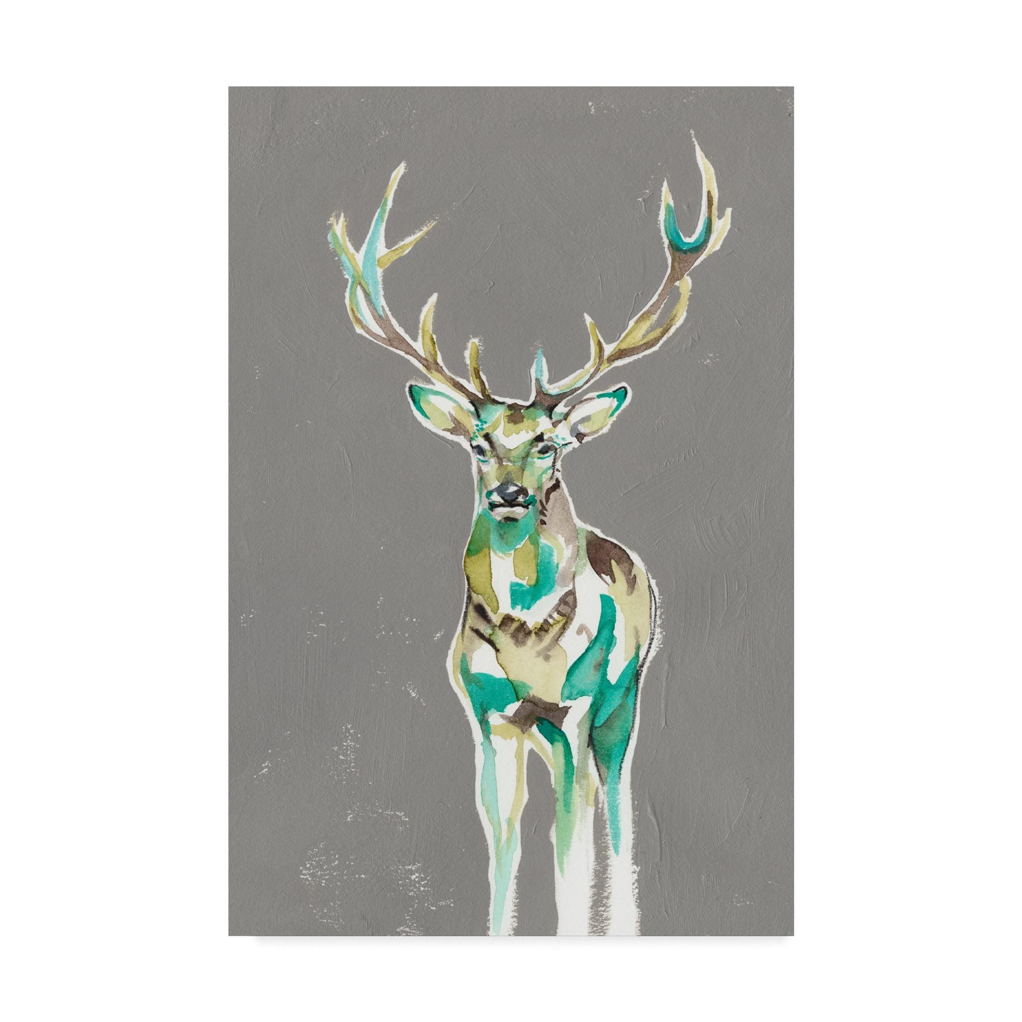 Trademark Fine Art 'Solitary Deer II' Canvas Art by Jennifer Goldberger