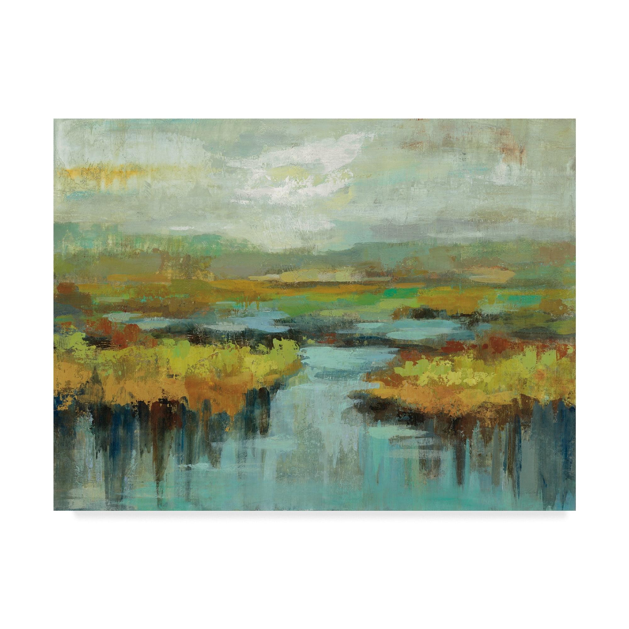 Trademark Fine Art 'paisaje de Primavera' Lienzo Art de Silvia Vassileva