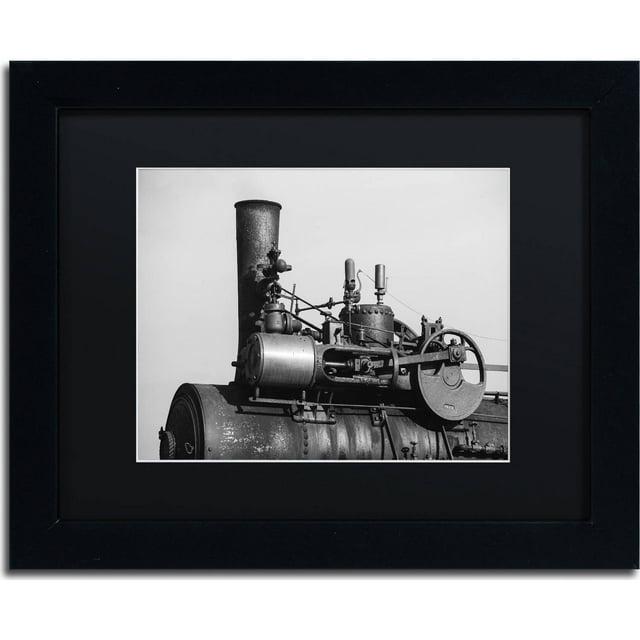 Trademark Fine Art "Steam Engine" Canvas Art by Jason Shaffer, Black Matte, Black Frame