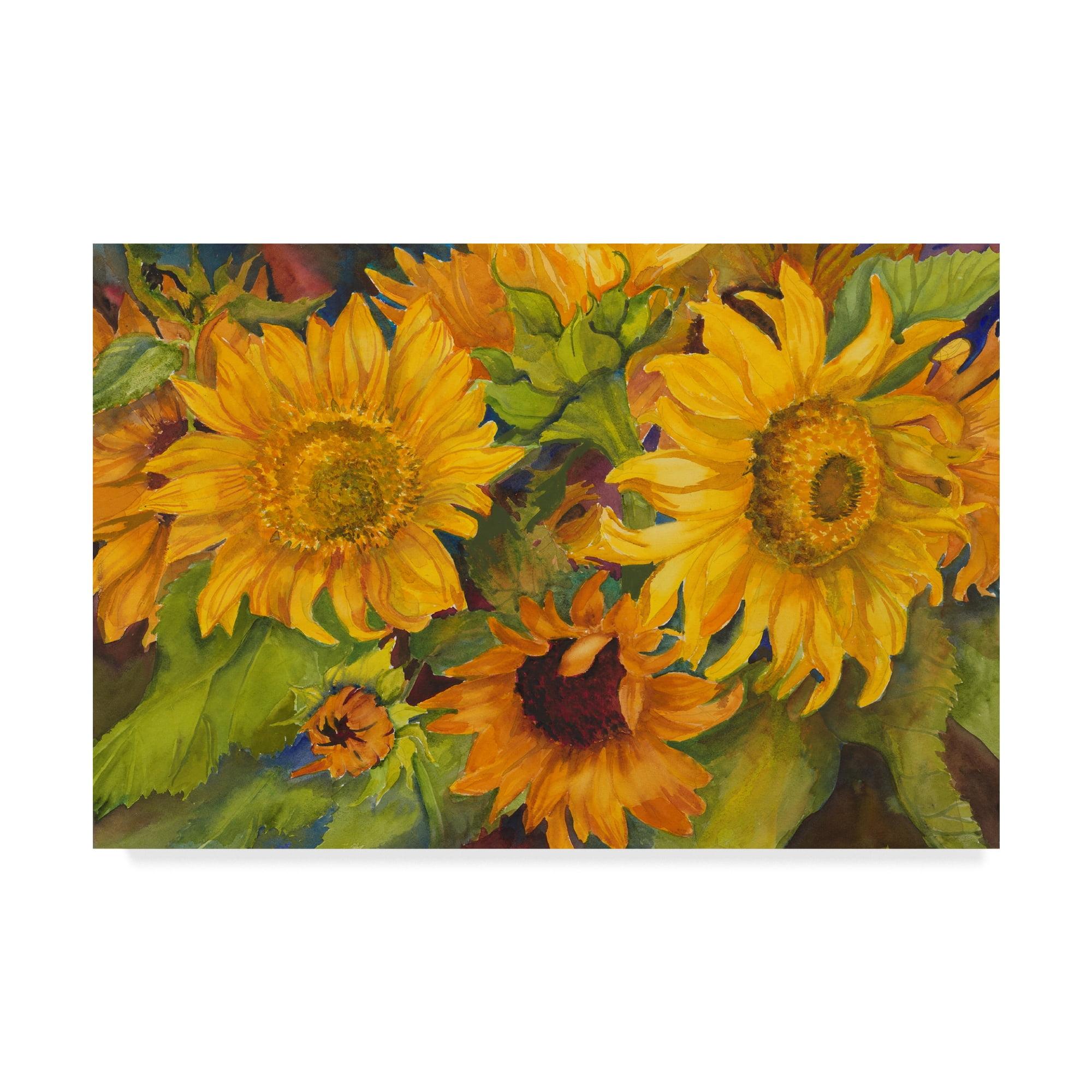 Sunny Faces Yellow Sunflowers Canvas Wall Art