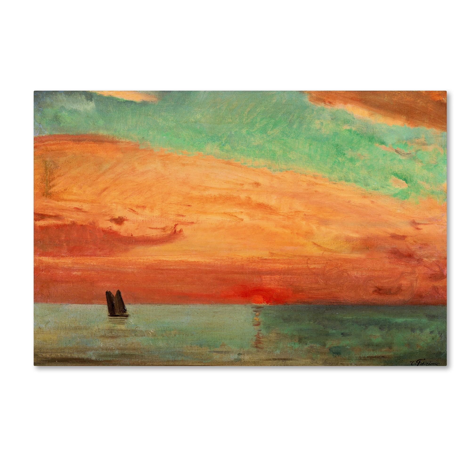 Trademark Fine Art " Sunrise Over The Eastern Sea " by Fujishima Takeji