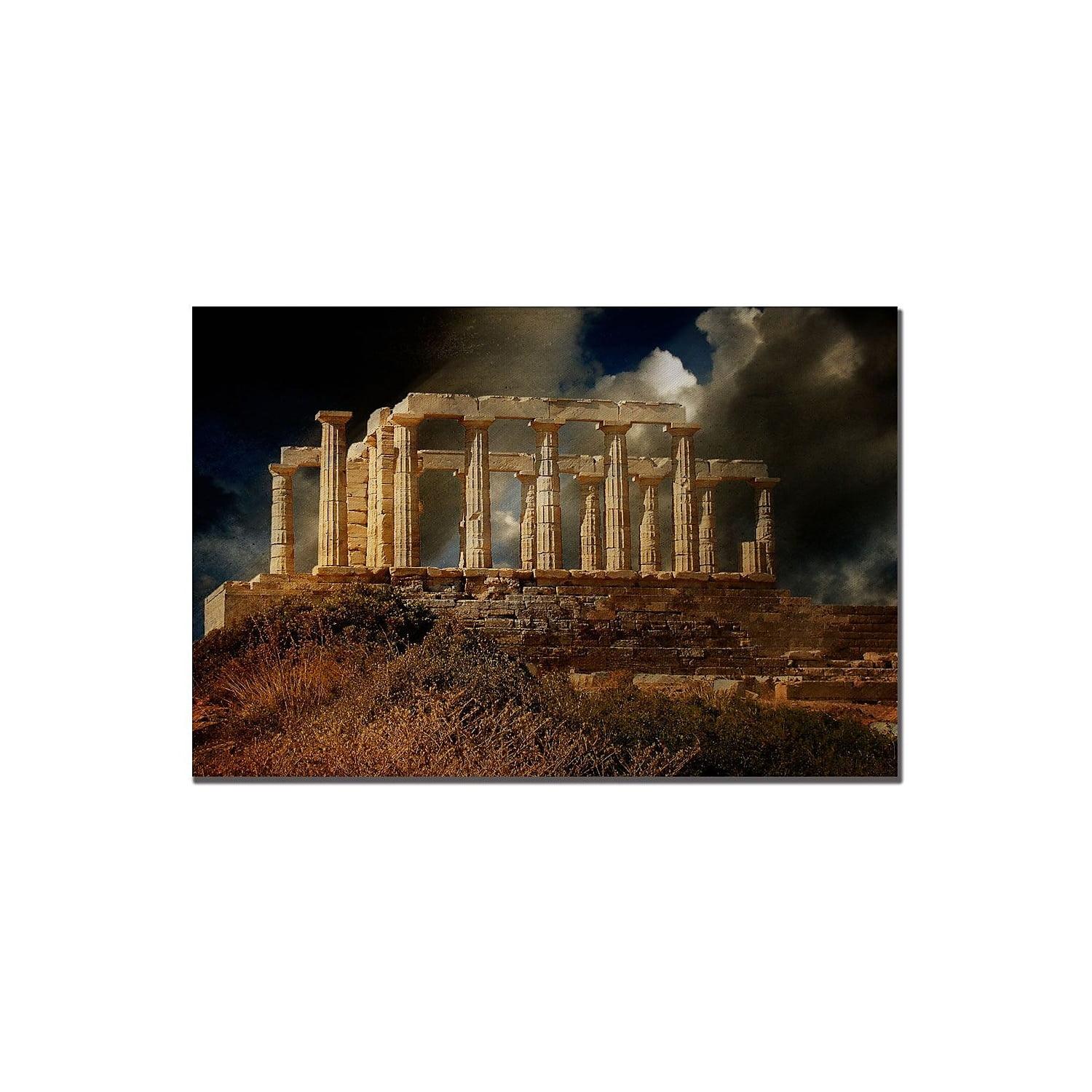Trademark Fine Art " Temple Of Poseidon " by Lois Bryan