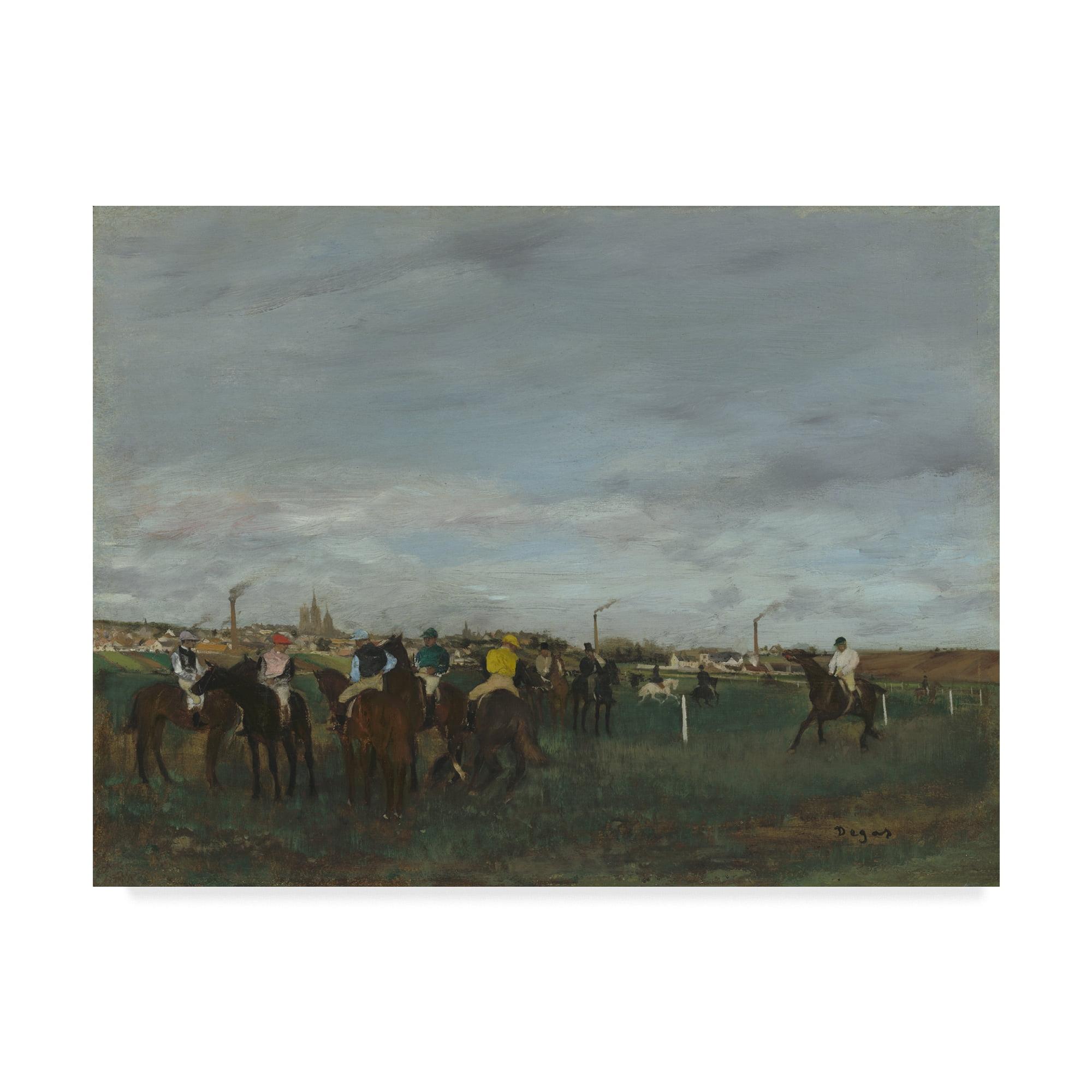 Trademark Fine Art 'The Races' Canvas Art by Edgar Degas
