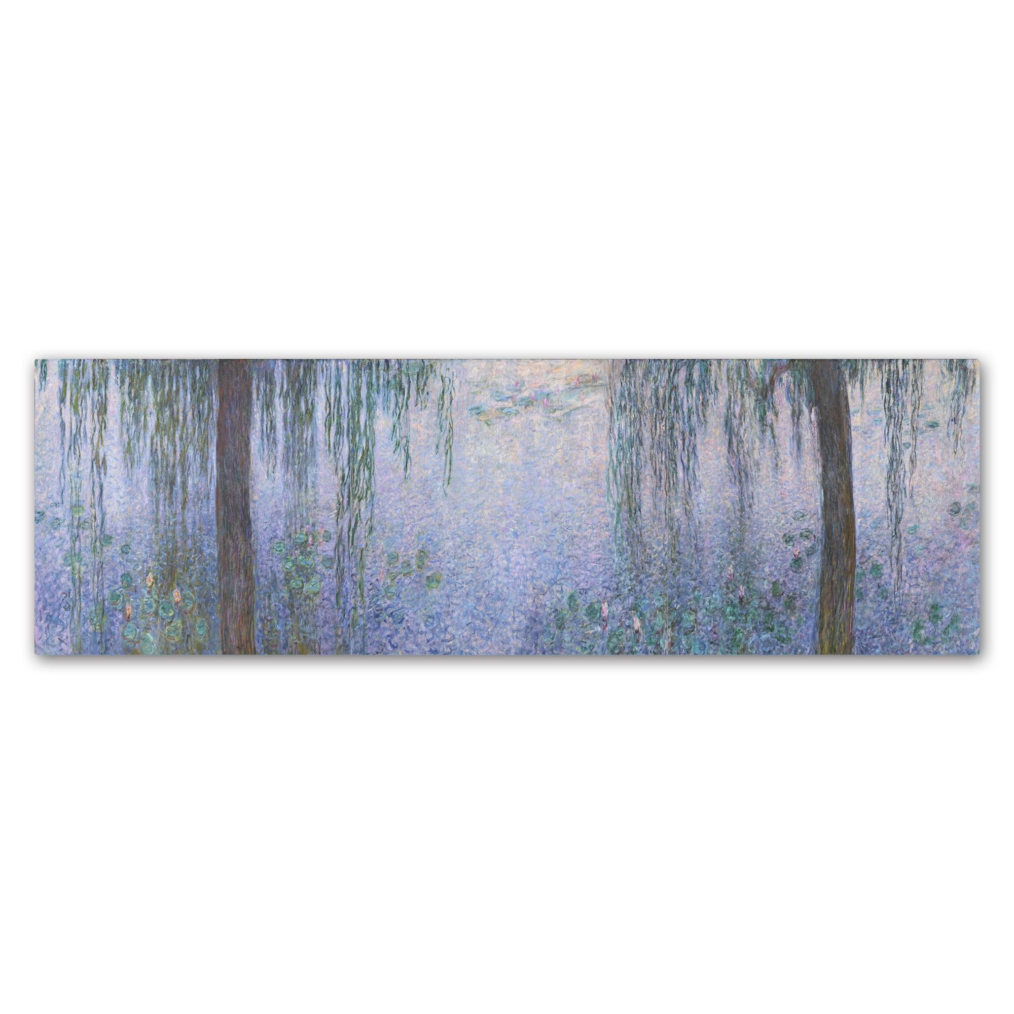 Monet Water Lilies Framed Canvas Art, 10 x 32 Inches