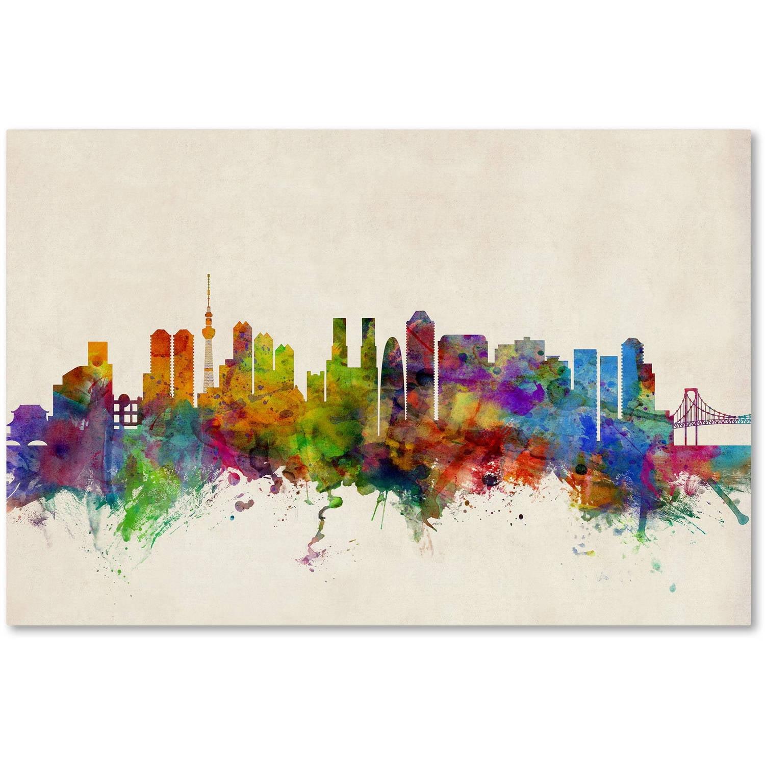Trademark Fine Art " Tokyo Japan Skyline II " by Michael Tompsett