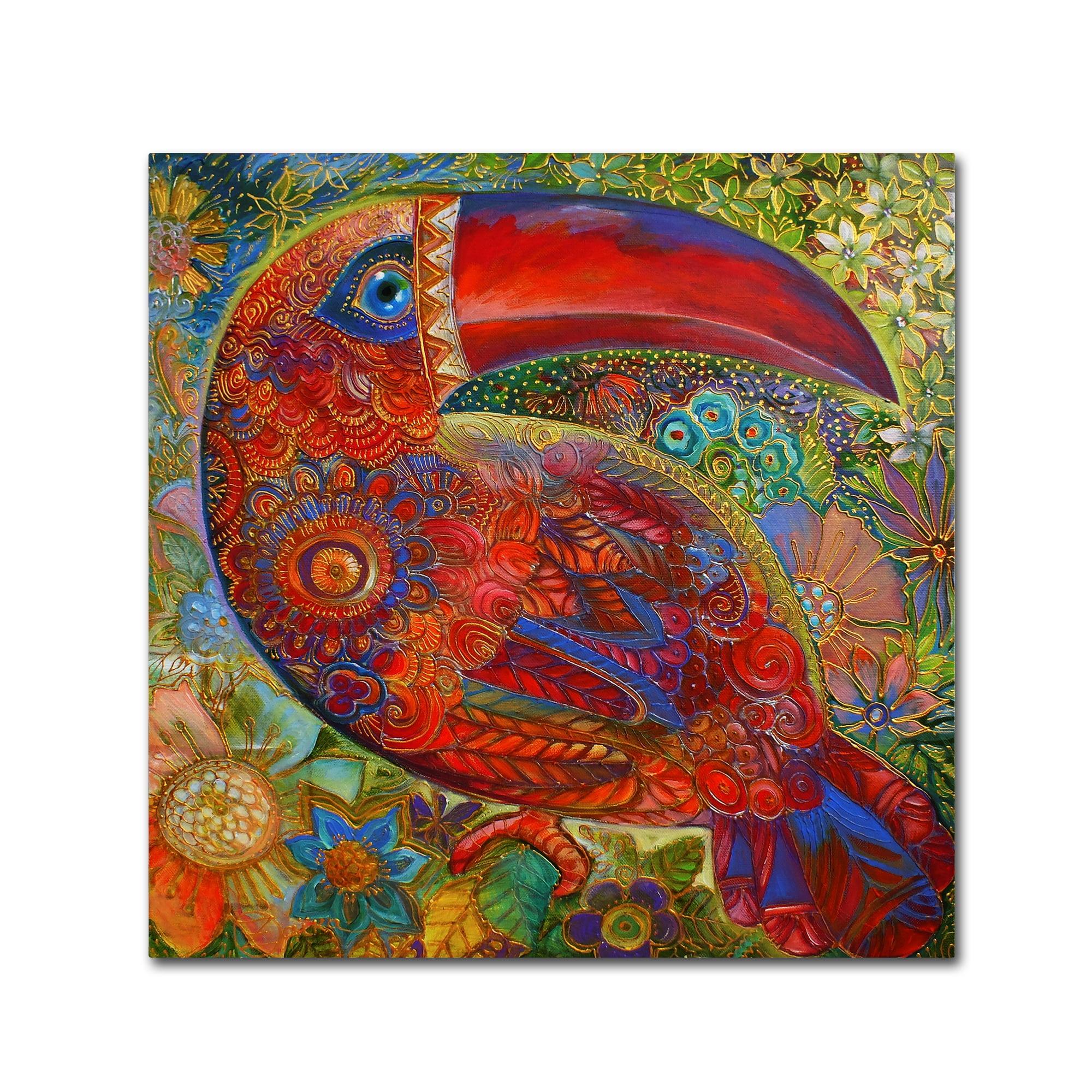 Vibrant Toucan Framed Canvas Art, 24x24