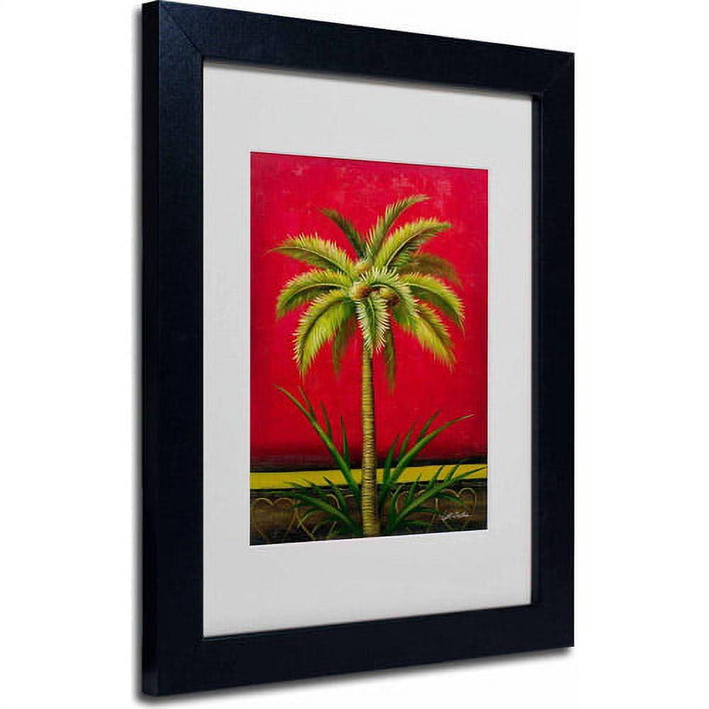 Tropical Palm Tree Canvas Print with Black Frame