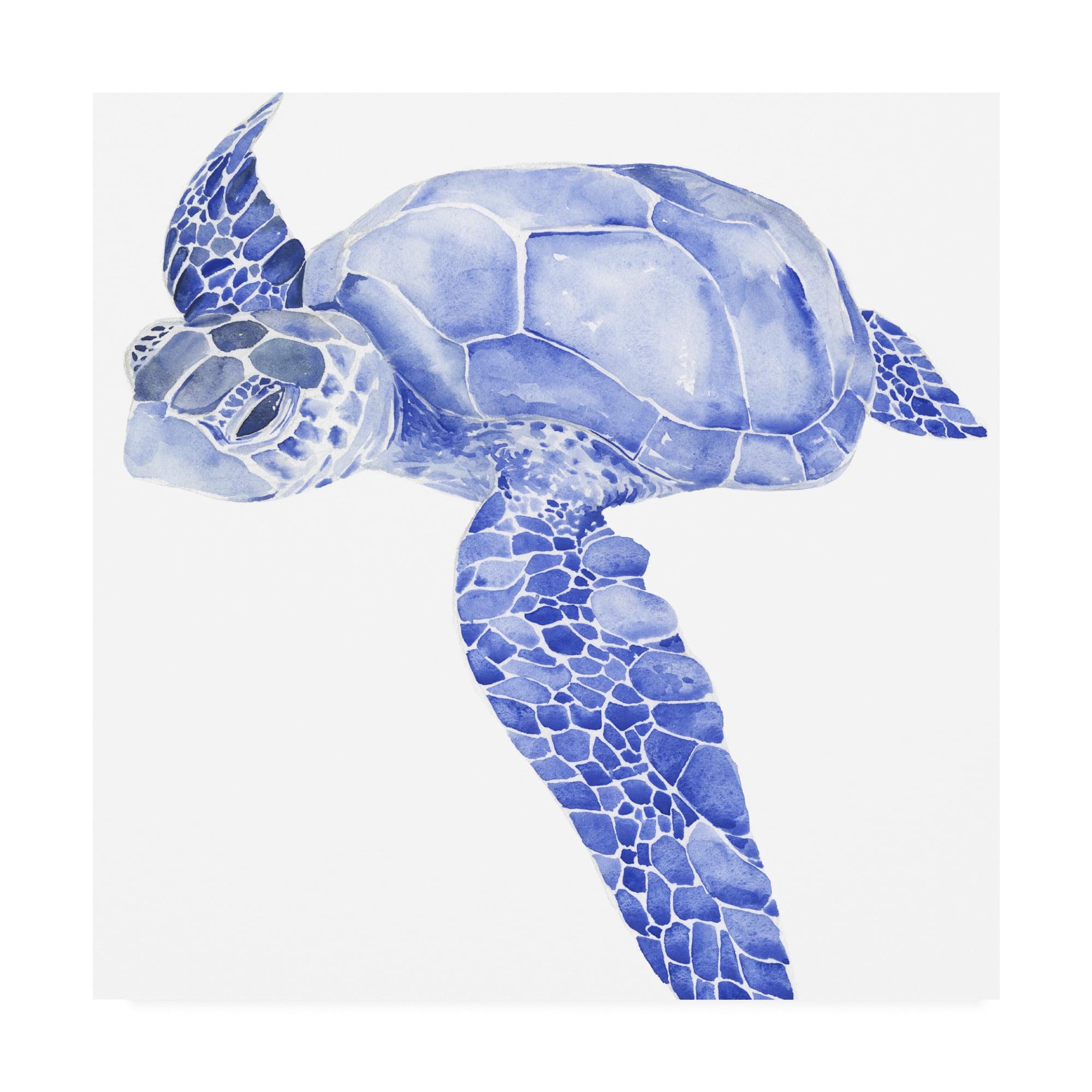 Trademark Fine Art 'Ultramarine Sea Turtle I' Canvas Art by Jennifer Paxton Parker