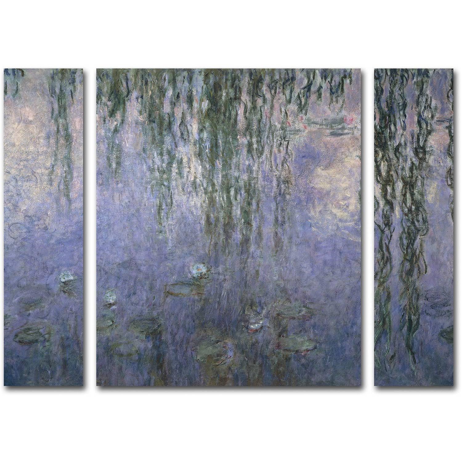 Claude Monet Water Lilies III Multi Panel Canvas Art Set