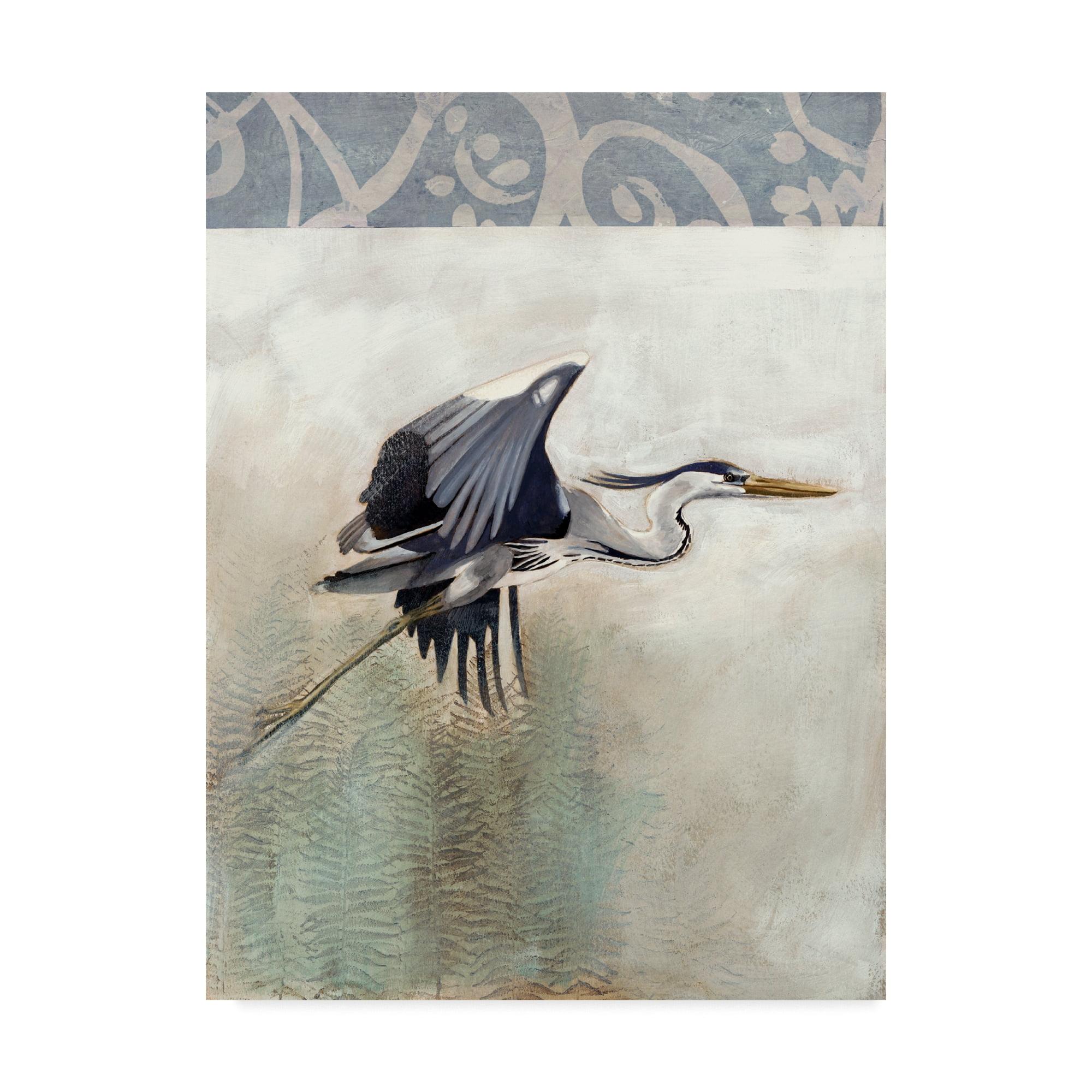 Waterbirds in Mist III 14 x 19 Canvas Art