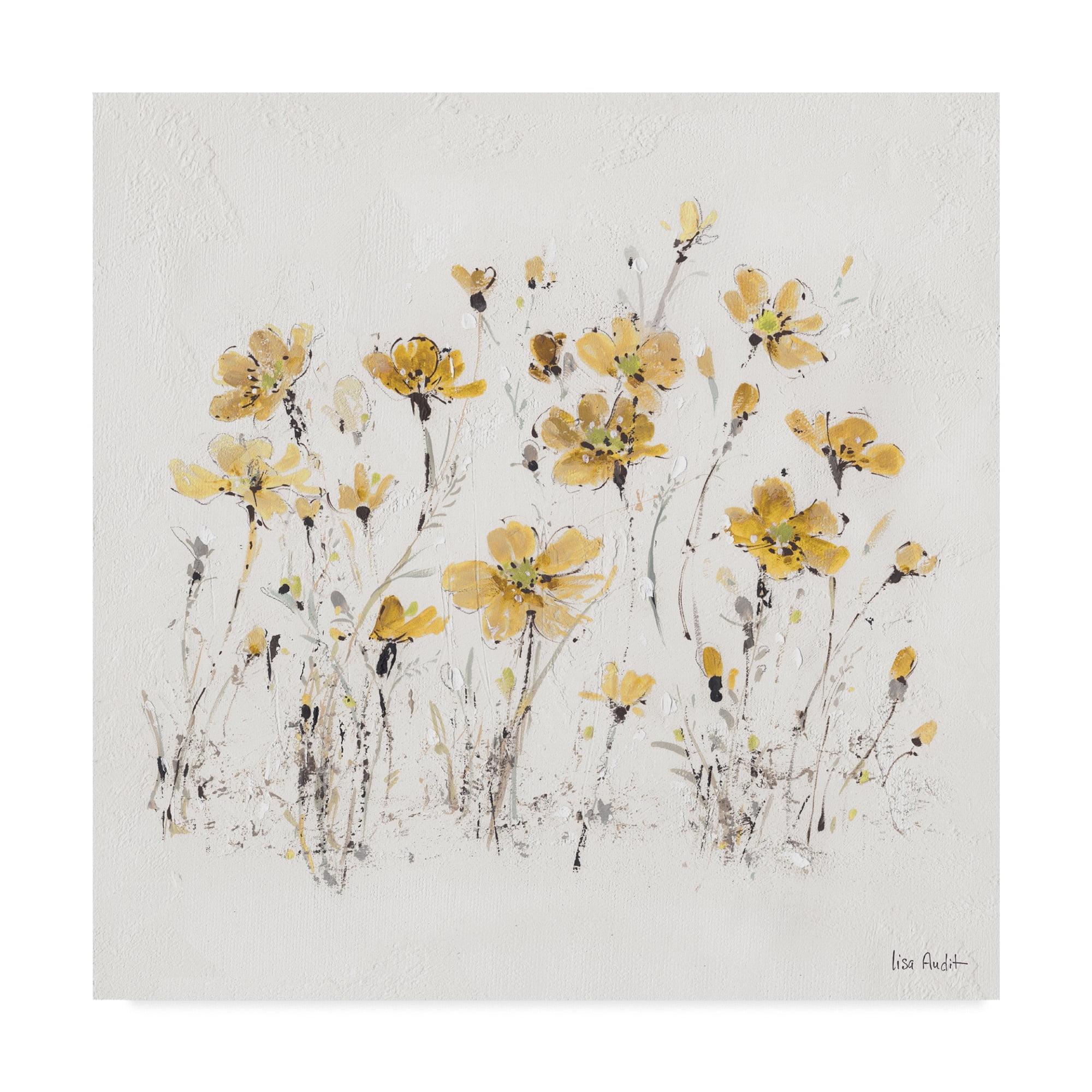 Trademark Fine Art 'Wildflowers III Yellow' Canvas Art by Lisa Audit