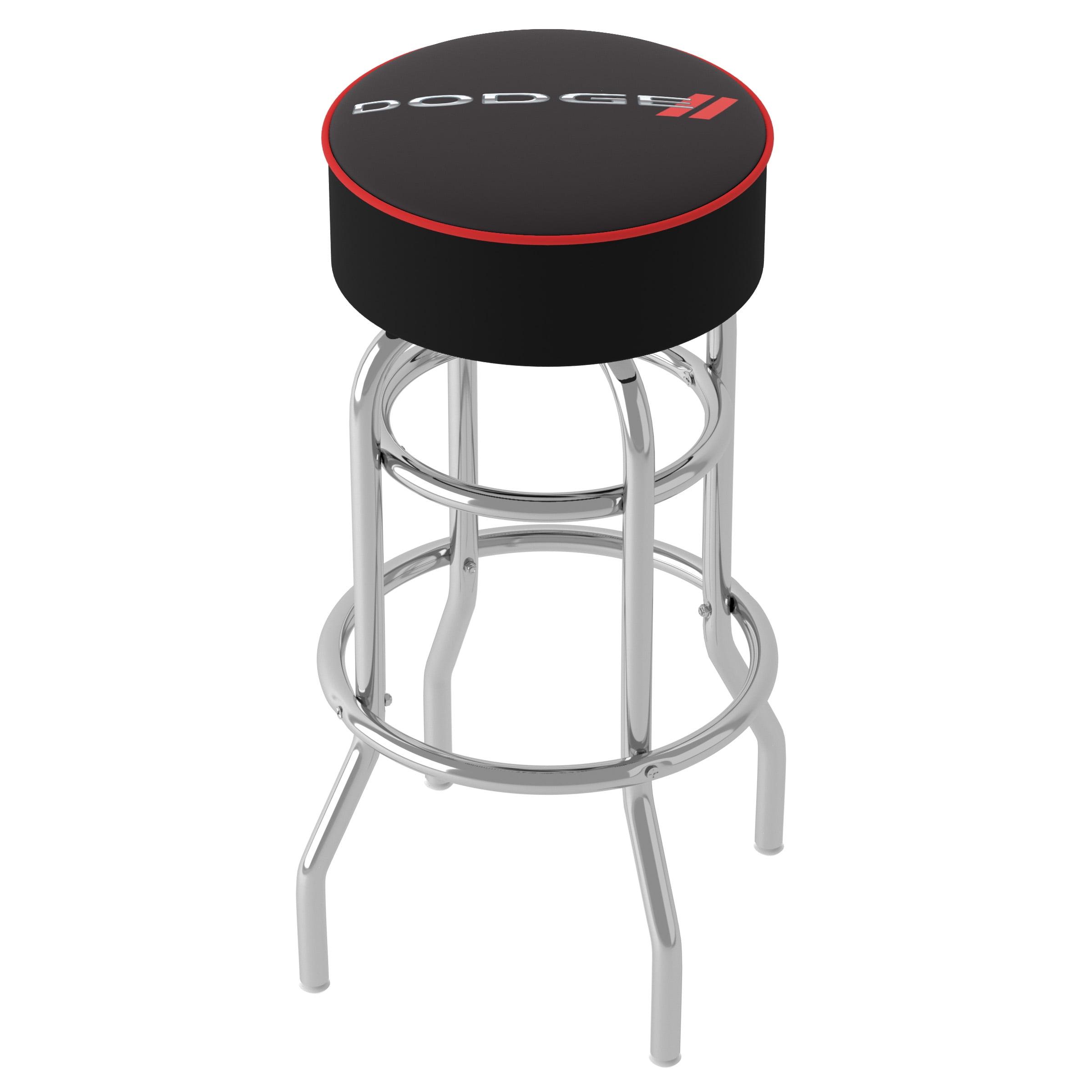 Sleek Gray 26" Swivel Metal Counter Stool with Padded Seat