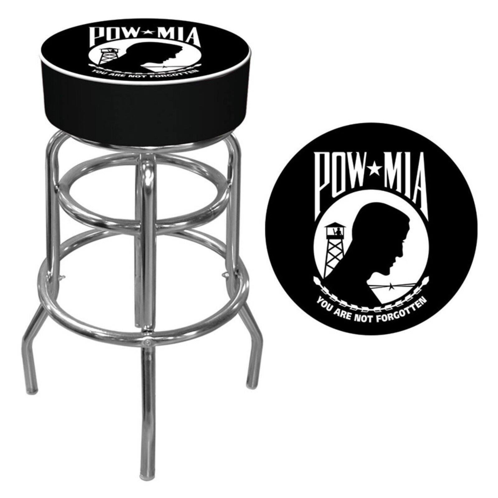 Trademark Global POW Swivel Upholstered Counter Stool with Metal Frame