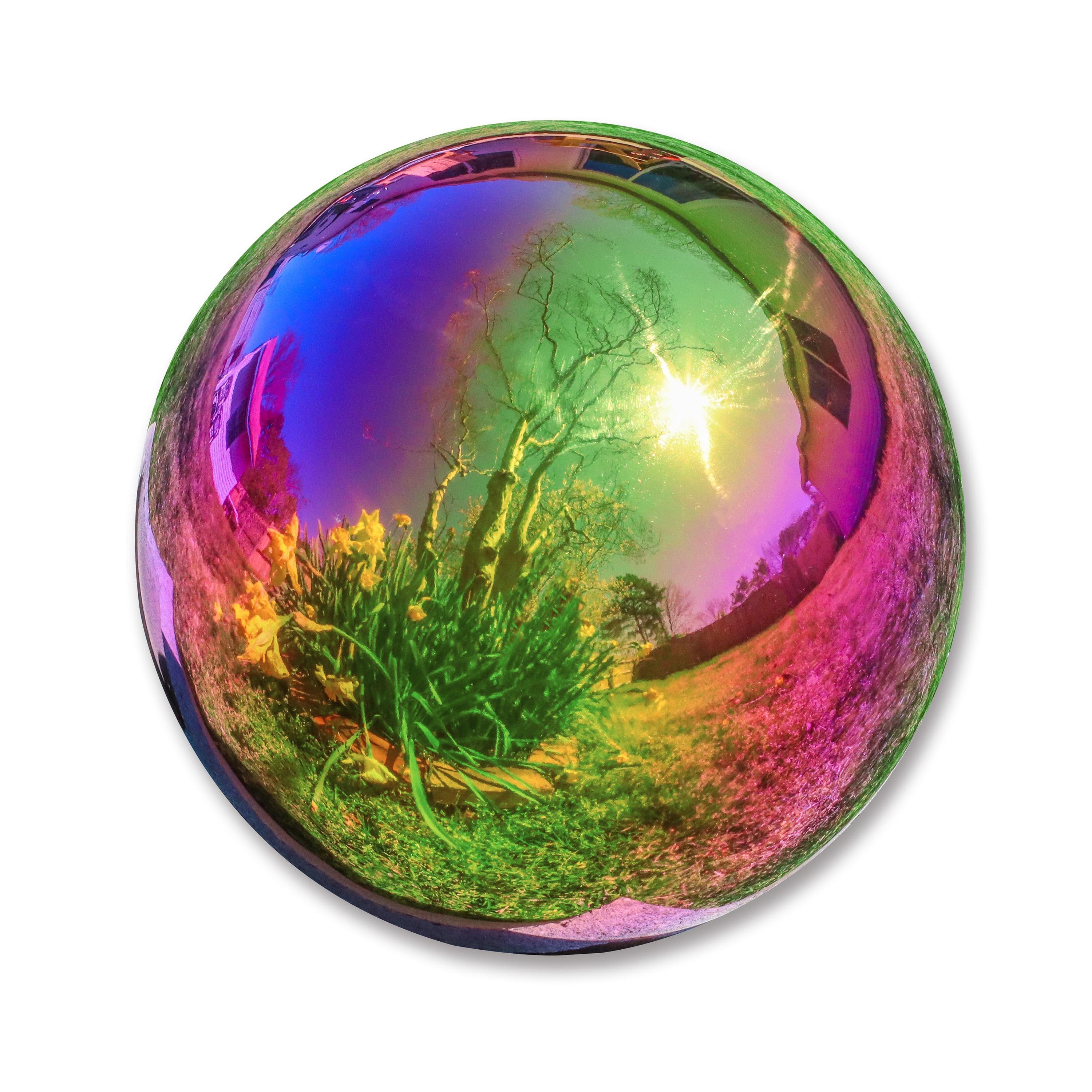 Rainbow Stainless Steel 8" Gazing Mirror Ball