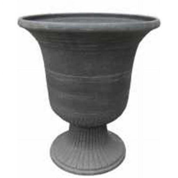 Pipers Pit 16” x 16” x 183” Urn Gray Pulverized Clay Plant Pot & Planter with Weather Resistant