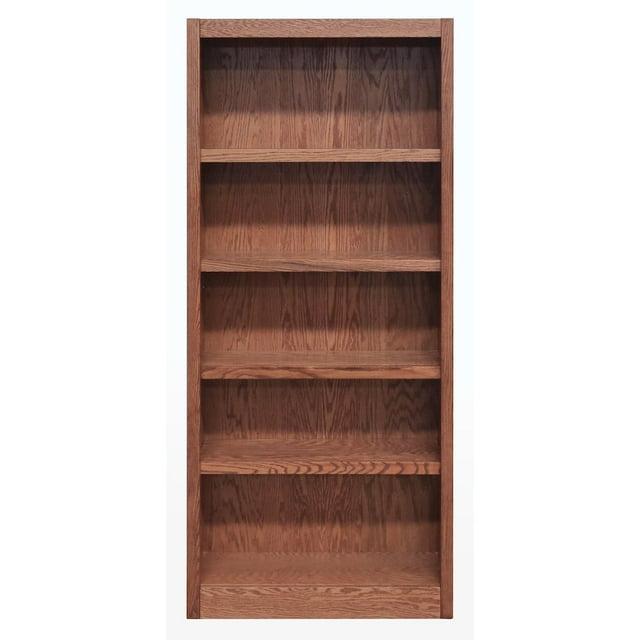 Winston Porter Herard 5 Shelf Wood Bookcase, 72 inch Tall
