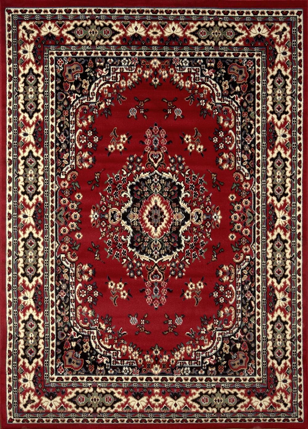 Home Dynamix Premium Sakarya Traditional Medallion Area Rug, Red/Black, 9'2"x12'5"