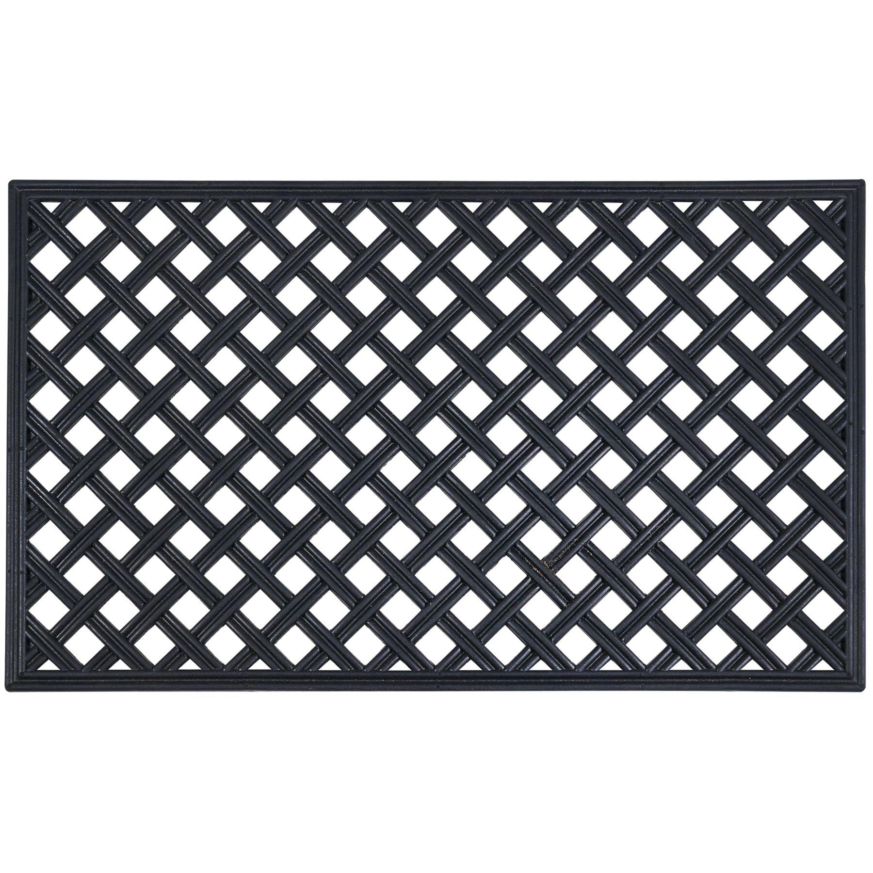 Lattice Wrought Iron 18x30 Rubber Outdoor Mat