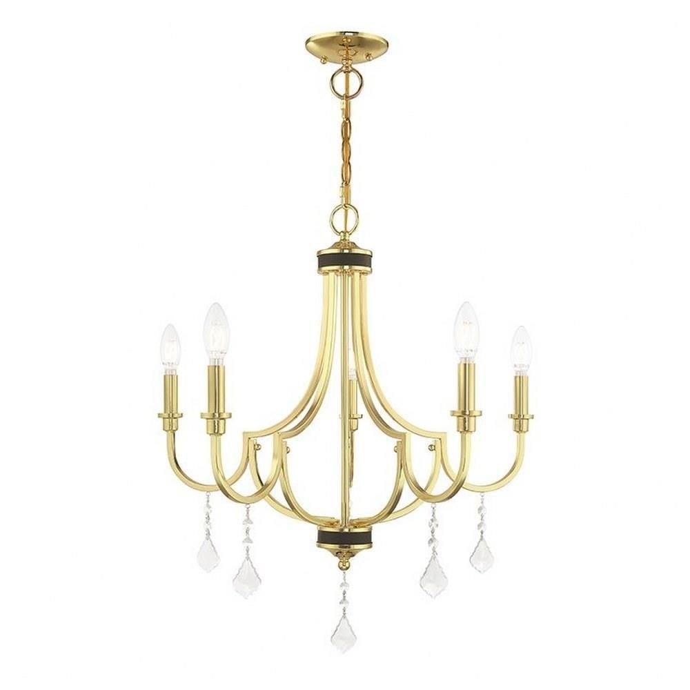 Livex Lighting Glendale 5 - Light Chandelier in  Polished Brass