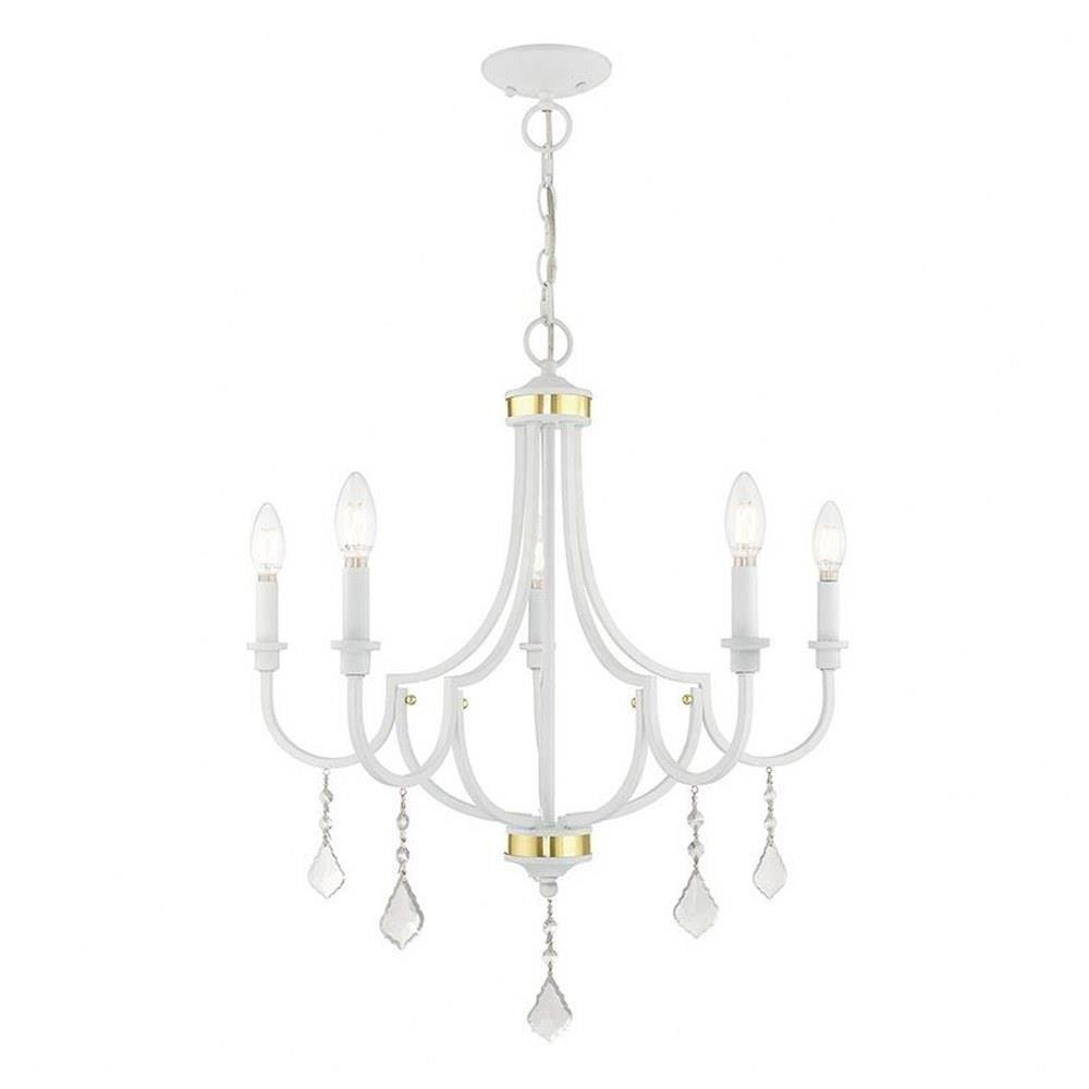 Livex Lighting Glendale 5 - Light Chandelier in  White
