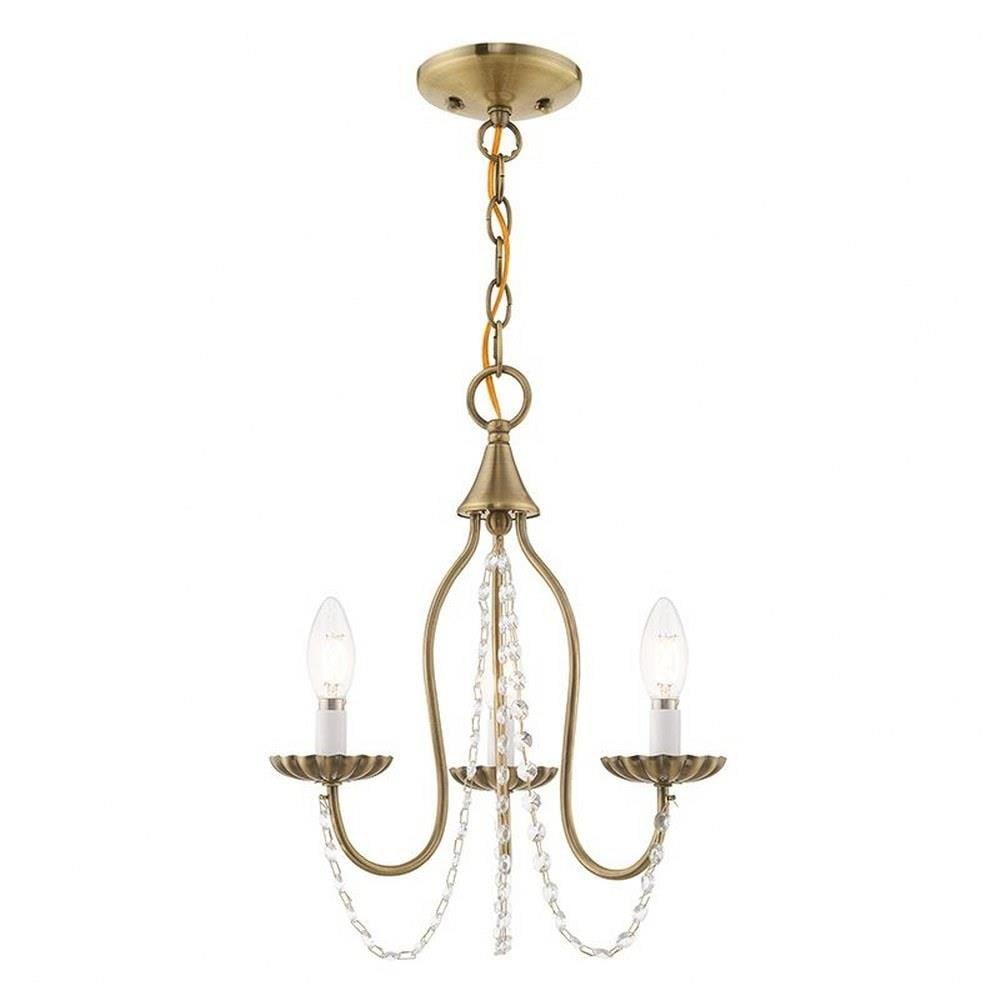 Livex Lighting Alessia 3 - Light Chandelier in  Antique Brass