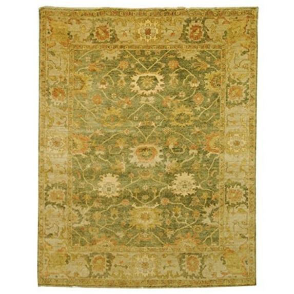 Traditional Rug - Oushak Wool Pile -Green/Beige-Color:Green/Beige,Design:Traditional,Shape:Large Rectangle,Size:12'L x 9'W