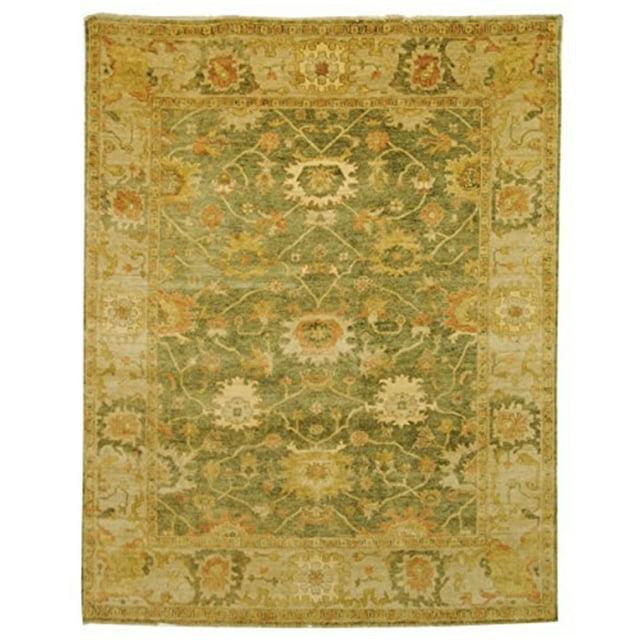 Traditional Rug - Oushak Wool Pile -Green/Beige-Color:Green/Beige,Design:Traditional,Shape:Large Rectangle,Size:12'L x 9'W