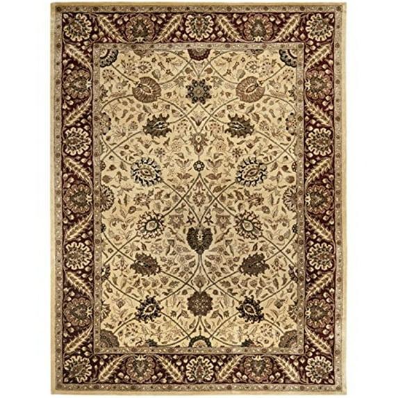 Traditional Rug - Persian Legend New Zealand Wool -Ivory/Red-Color:Ivory/Red,Design:Traditional,Shape:Medium Rectangle,Size:9'L x 6'W