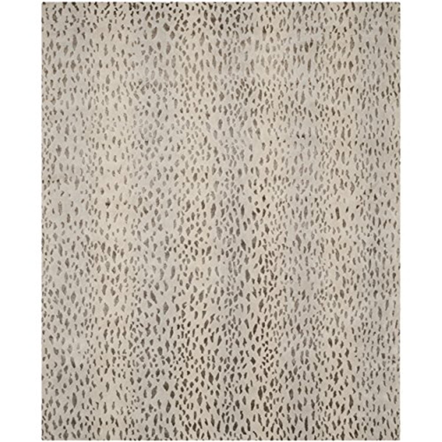 Tibetan Silver Elegance Hand-Knotted Wool Area Rug 9' x 12'