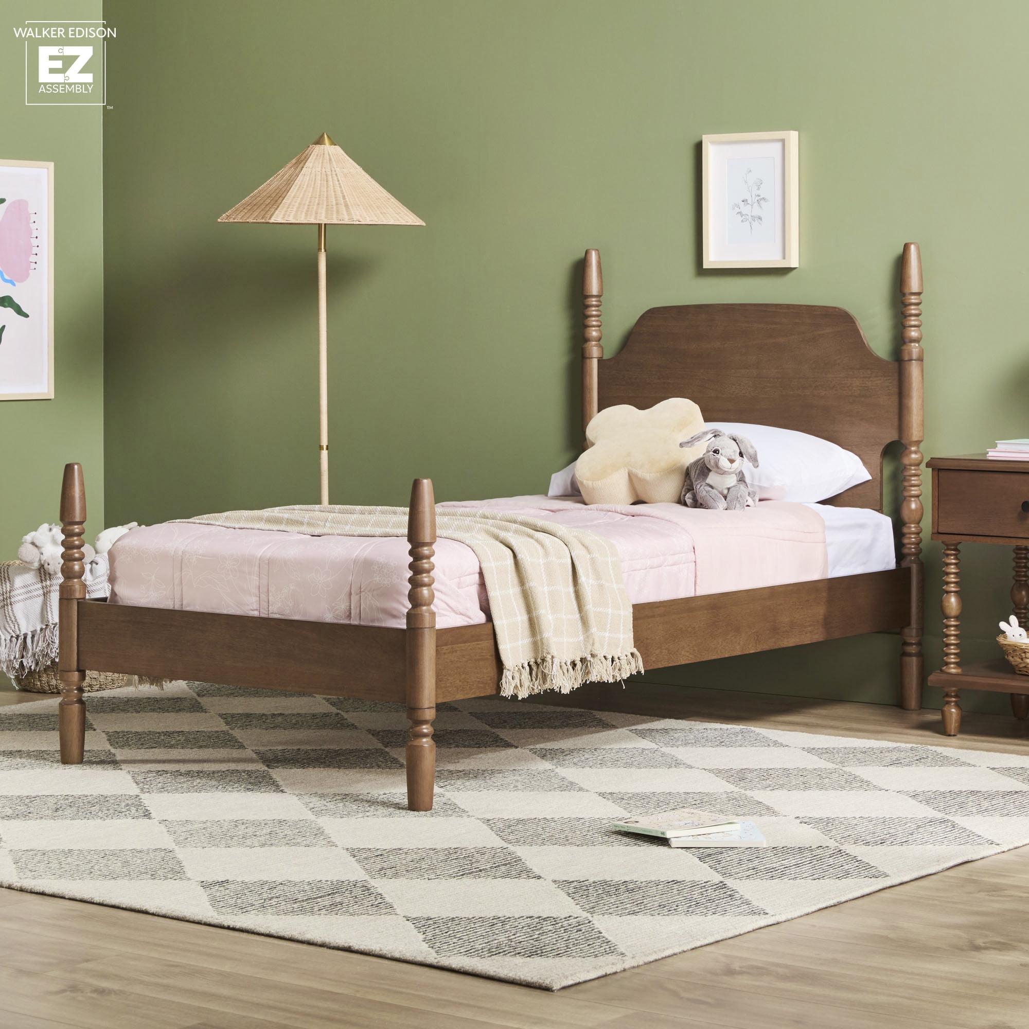 Vivienne Traditional Easy Assembly Solid Wood Twin Spindle Bed