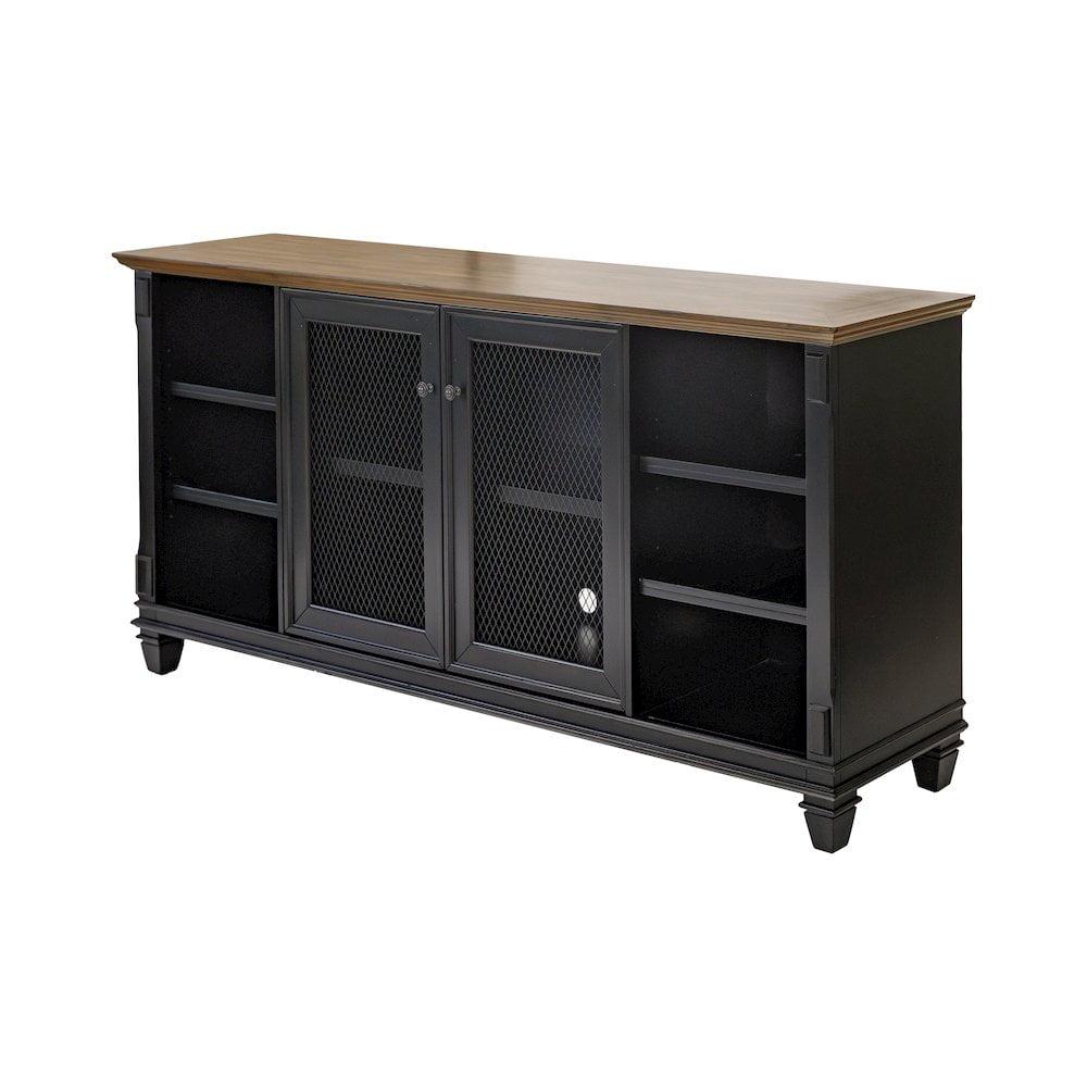 Traditional Wood Sideboard Dining Storage TV Stand Fully Assembled Black