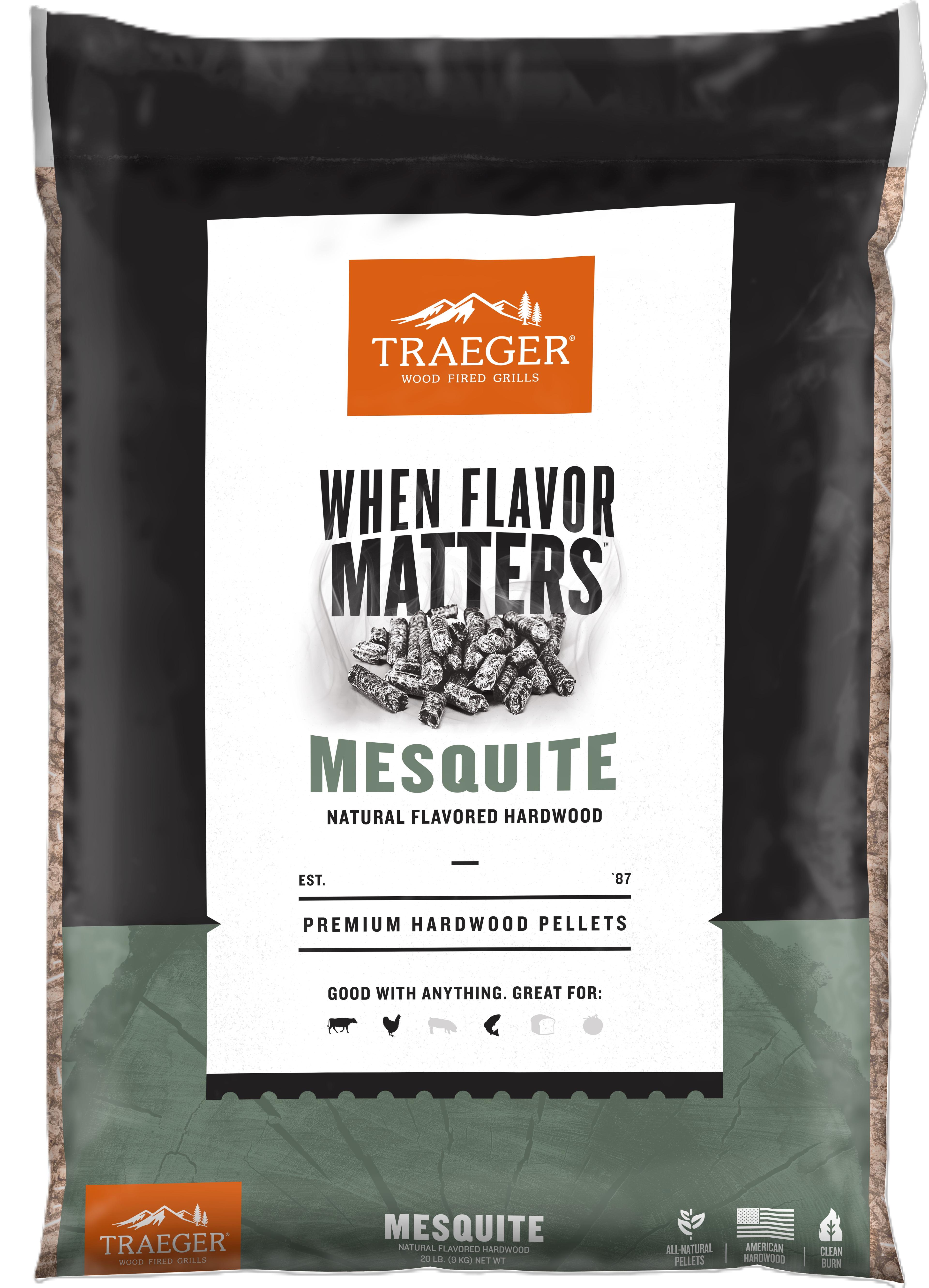 Traeger Pellet Grills Mesquite Wood Pellets, 20 lbs, Natural Hardwood Flavor