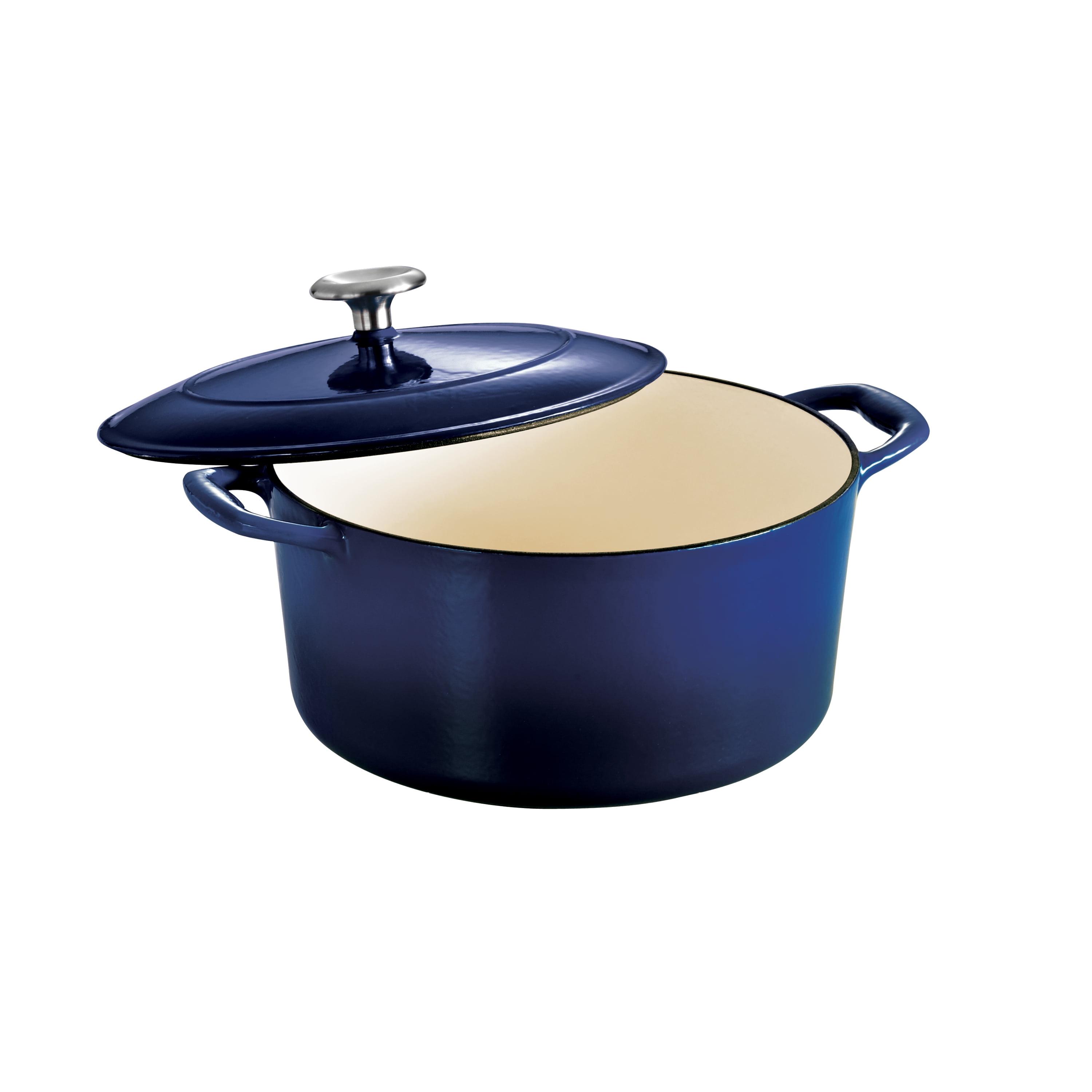 5.5 Quart Blue Enameled Cast Iron Dutch Oven with Lid