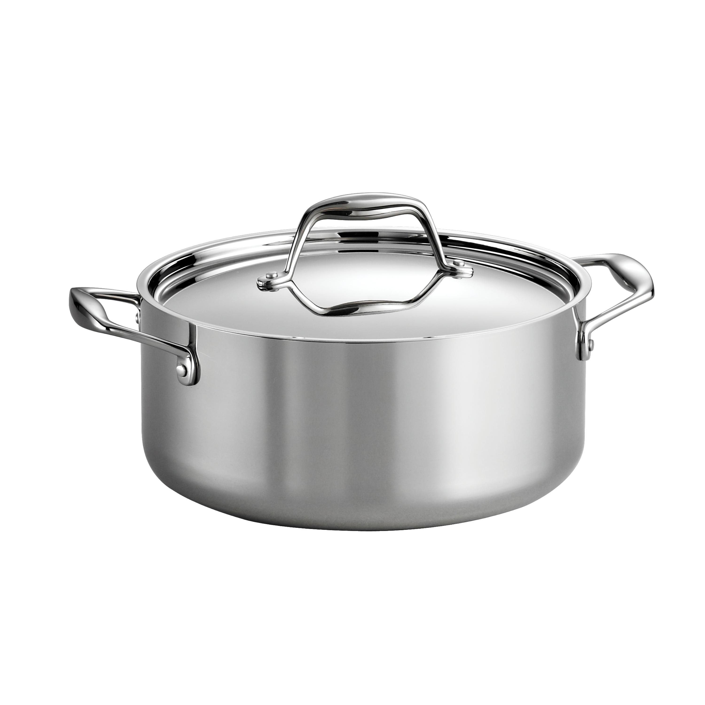 Tramontina Gourmet Tri-Ply Clad 5 qt. Stainless Steel Round Dutch Oven