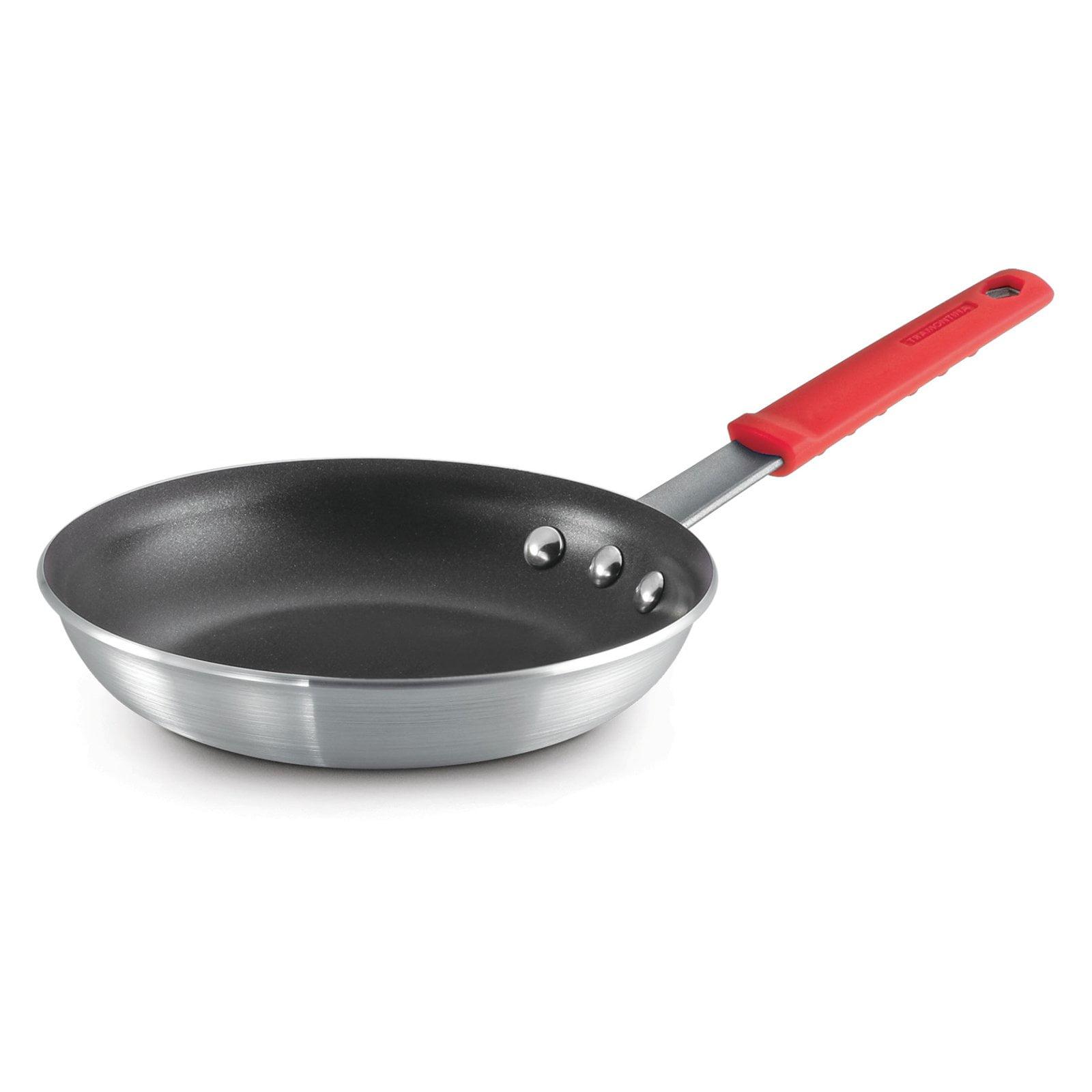 Professional 10-Inch Aluminum Nonstick Fry Pan with Red Handle