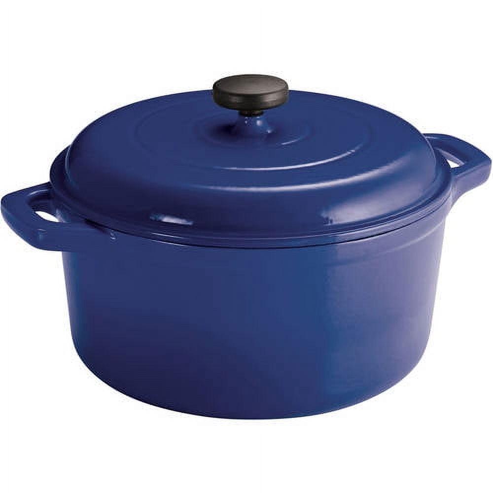 Blue Enameled Cast Iron 6.5 qt Dutch Oven with Non-stick Coating