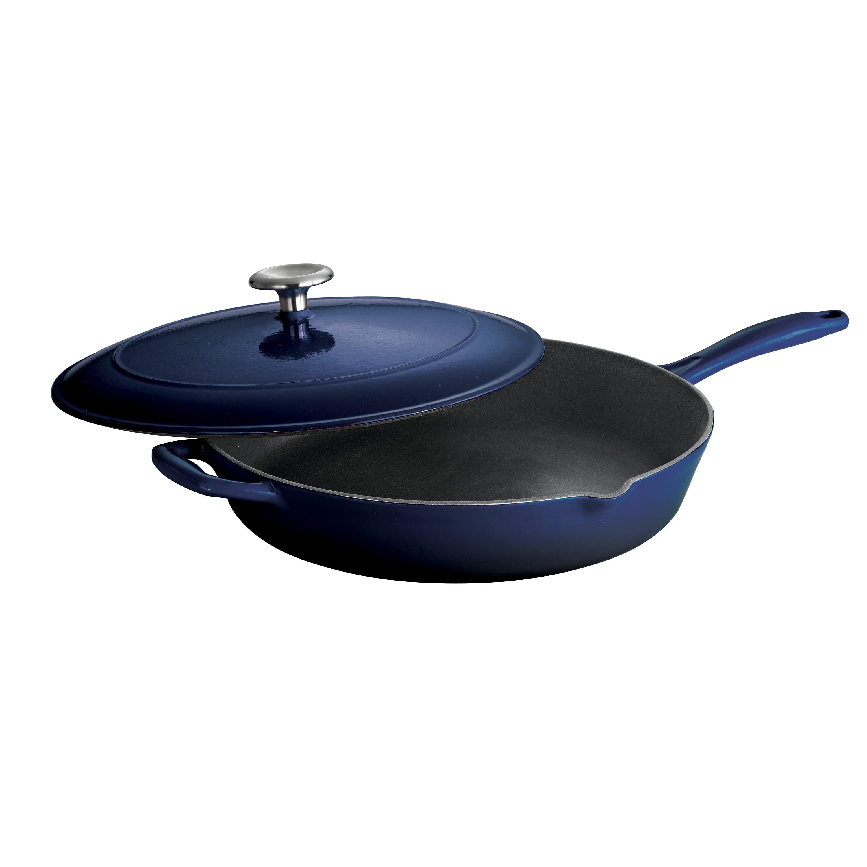 Tramontina Tramontina Gourmet Enameled Cast Iron Covered Skillet