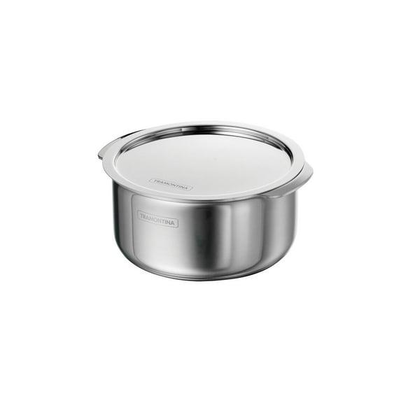 Tramontina Tramontina Utsava Tri-Ply Clad Stainless Steel Tope with Lid, Patila Pot for Indian Cooking