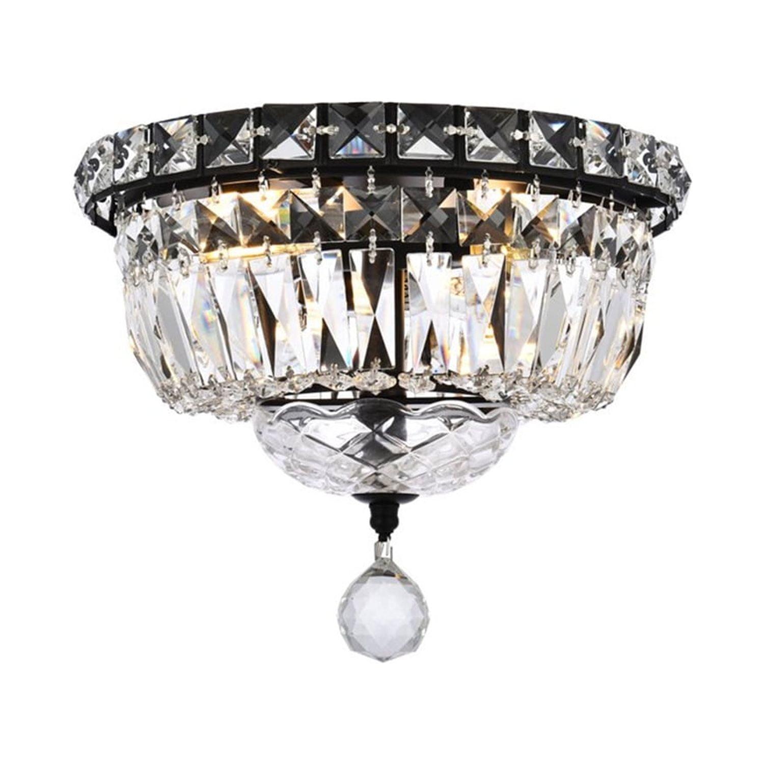 Elegant Lighting Tranquil 10 inch black flush mount