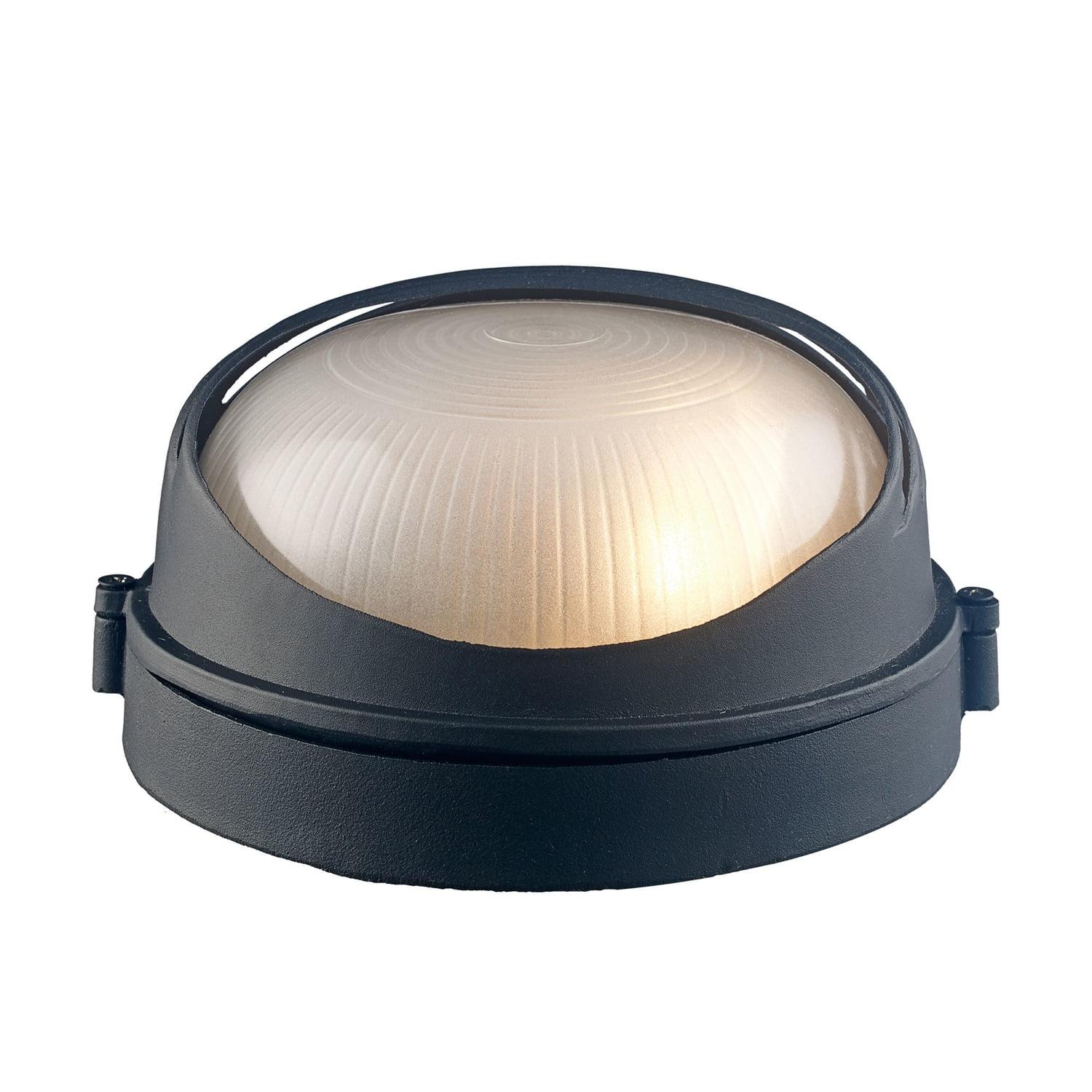 Mesa II Black Frosted Glass Wall Mount Light