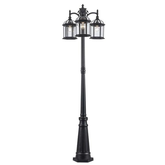 Trans Globe Lighting 4189 3 Light Outdoor Post Lantern - Black