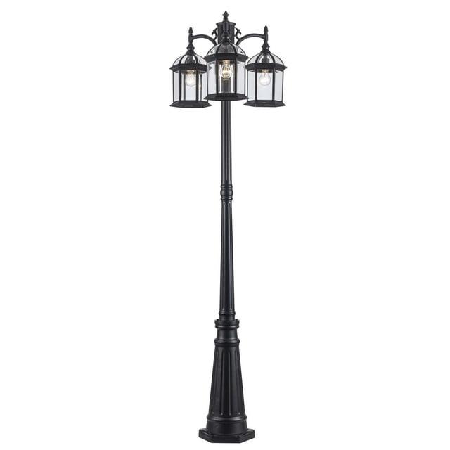 Trans Globe Lighting 4189 3 Light Outdoor Post Lantern - Black